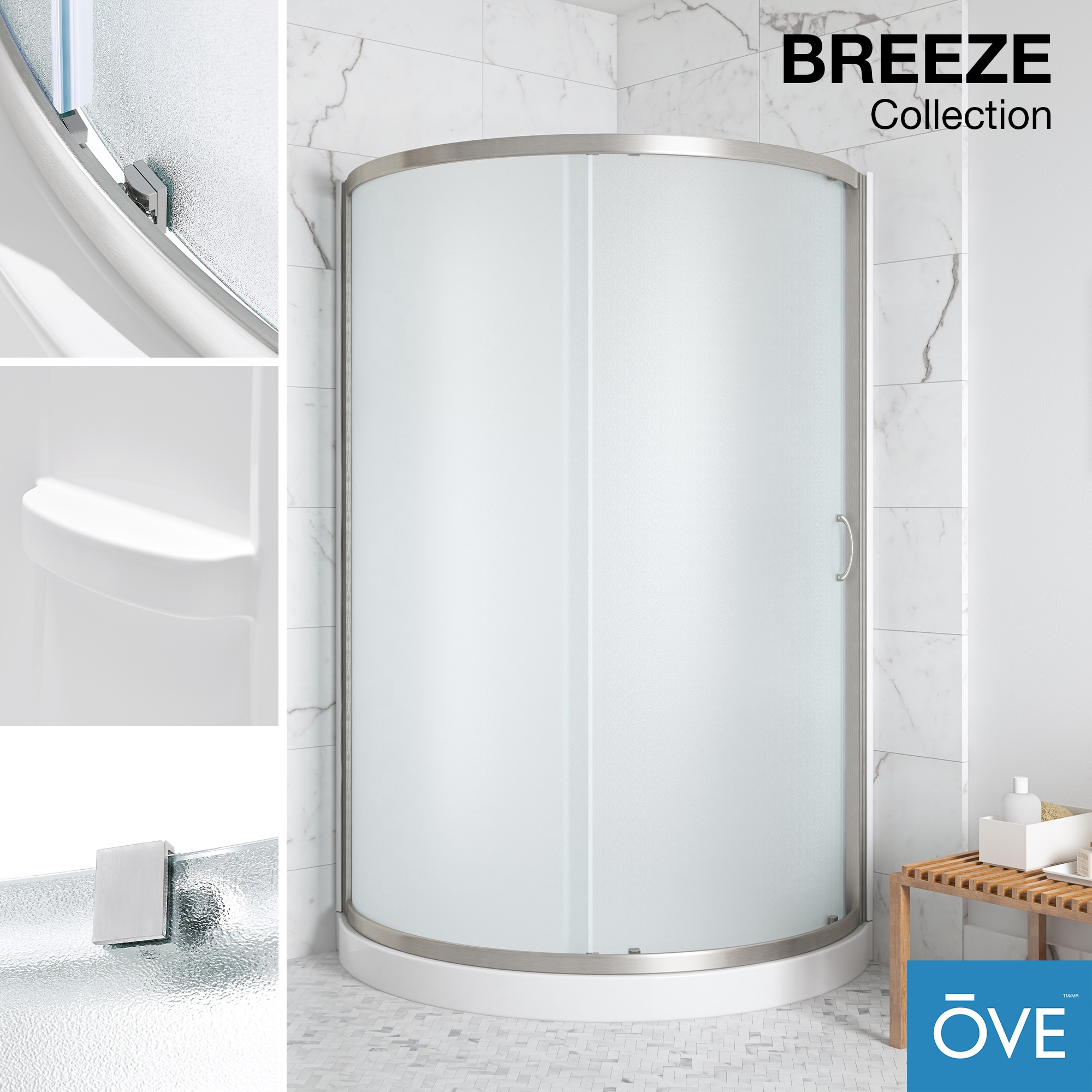 OVE Decors 15SKA-BREF36-SAT Alcove-Shower-Kit - View #13