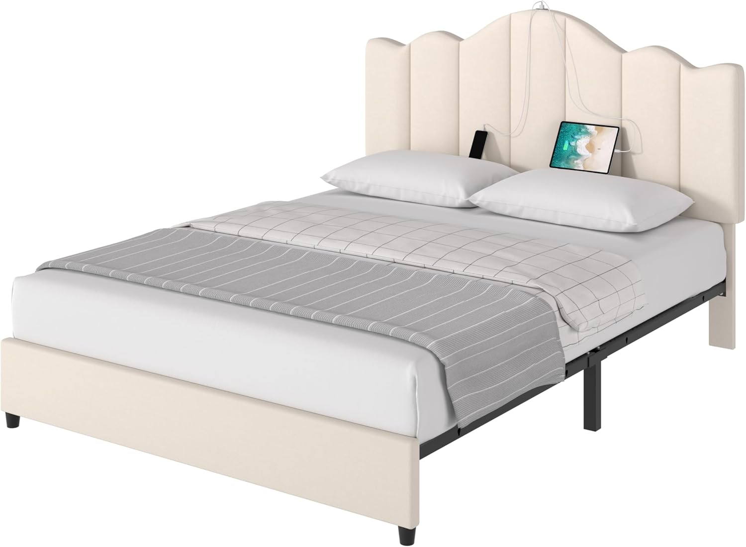 Vecelo LOE-RF03-USB-BGE beds - View #2