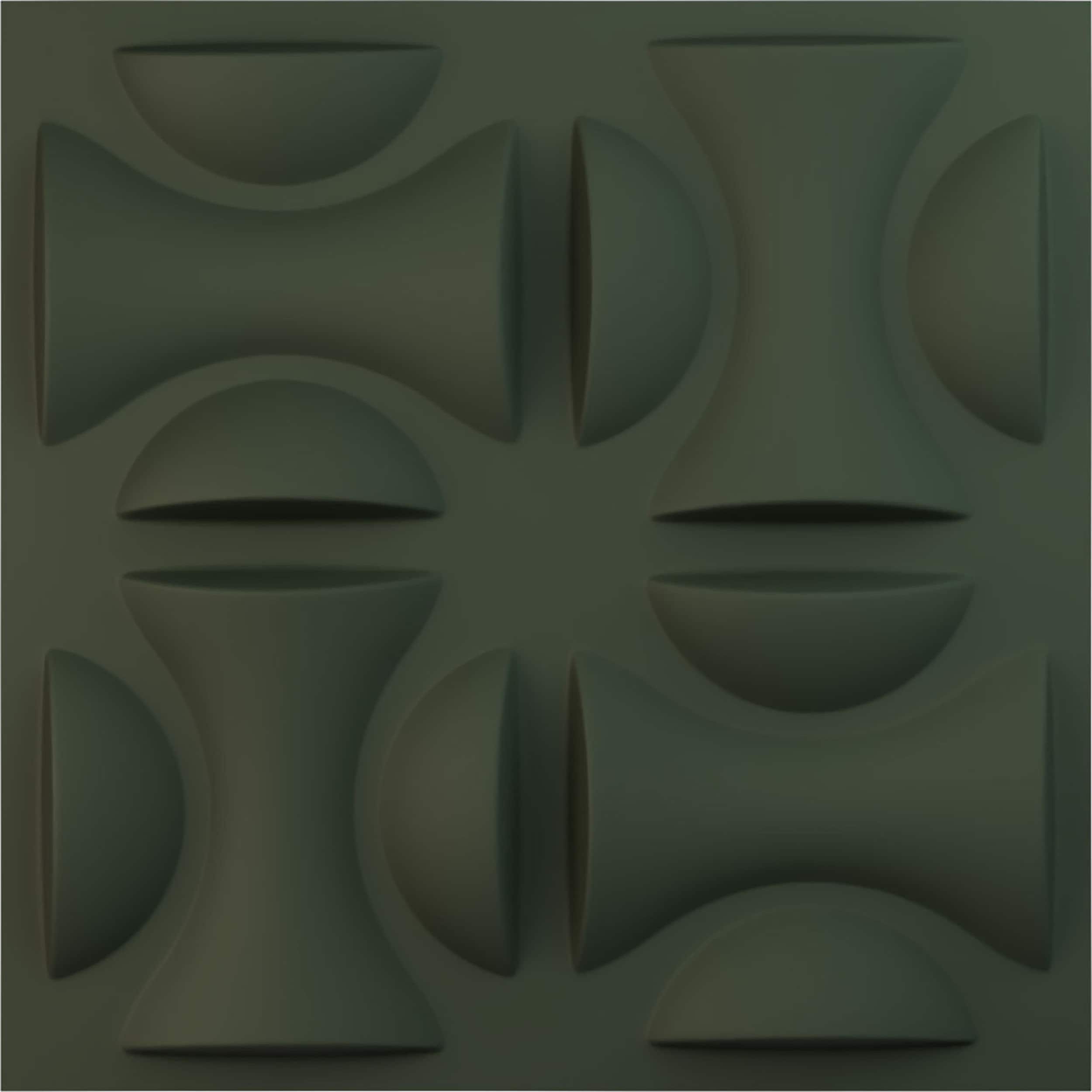 Ekena Millwork WP20X20YOGHC-CASE-12 19-5/8-in x 19-5/8-in Embossed Paintable/Stainable Green PVC Wall Panel ( 12 -Pack, Covers