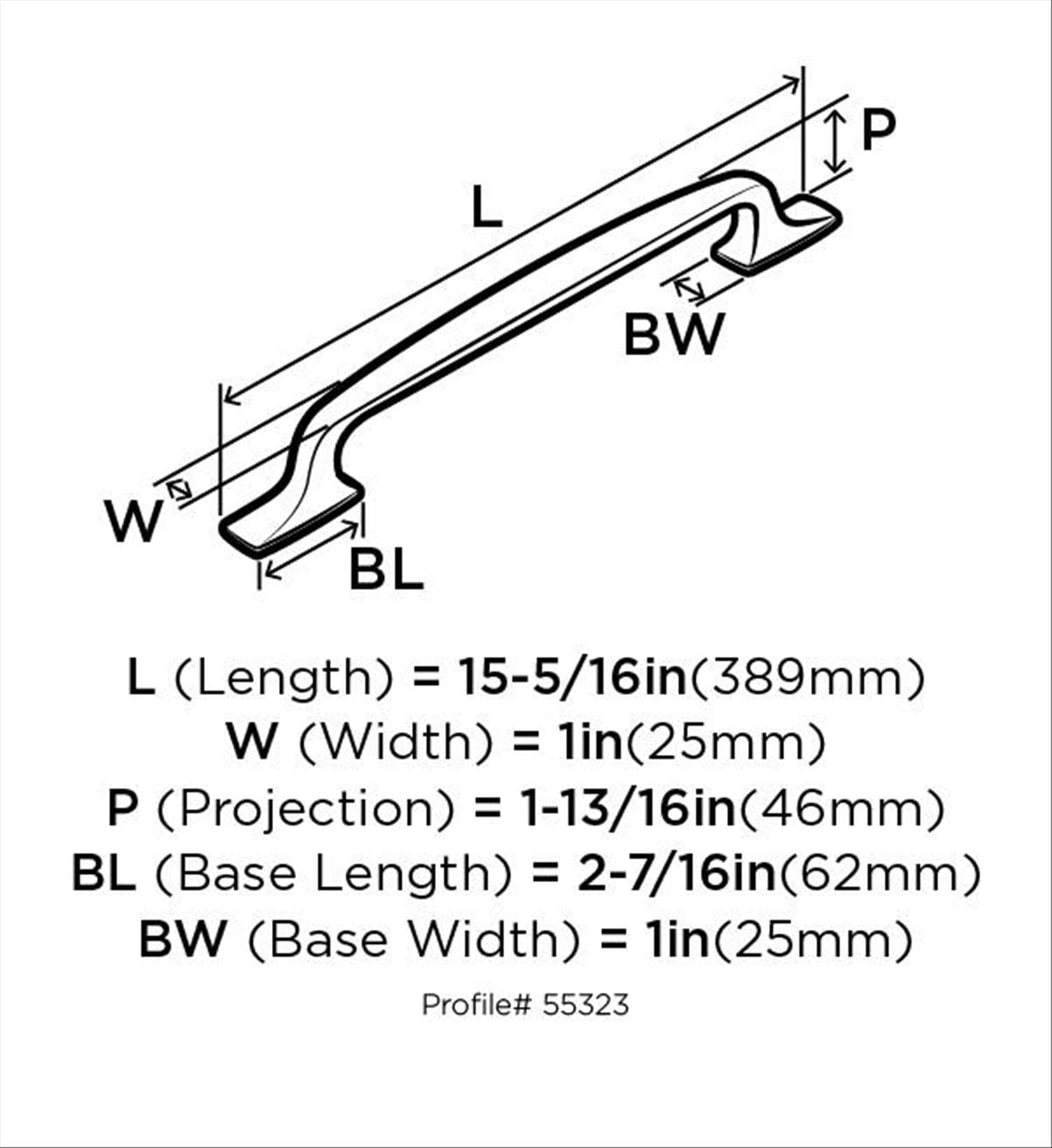 Amerock BP55323BBR Cabinet-Pulls - View #8