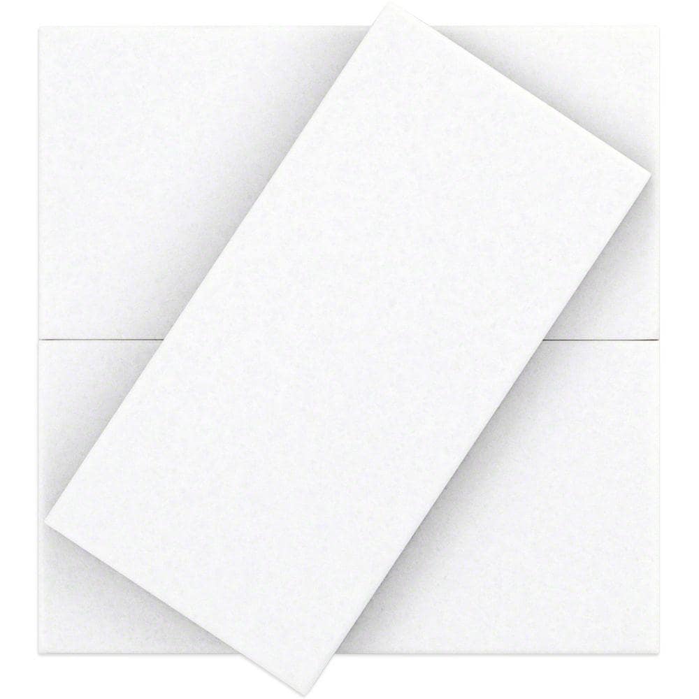 Artmore Tile EXT3RD102613 Sample- Clarity White 3-in x 6-in Polished Marble Look Floor and Wall Tile