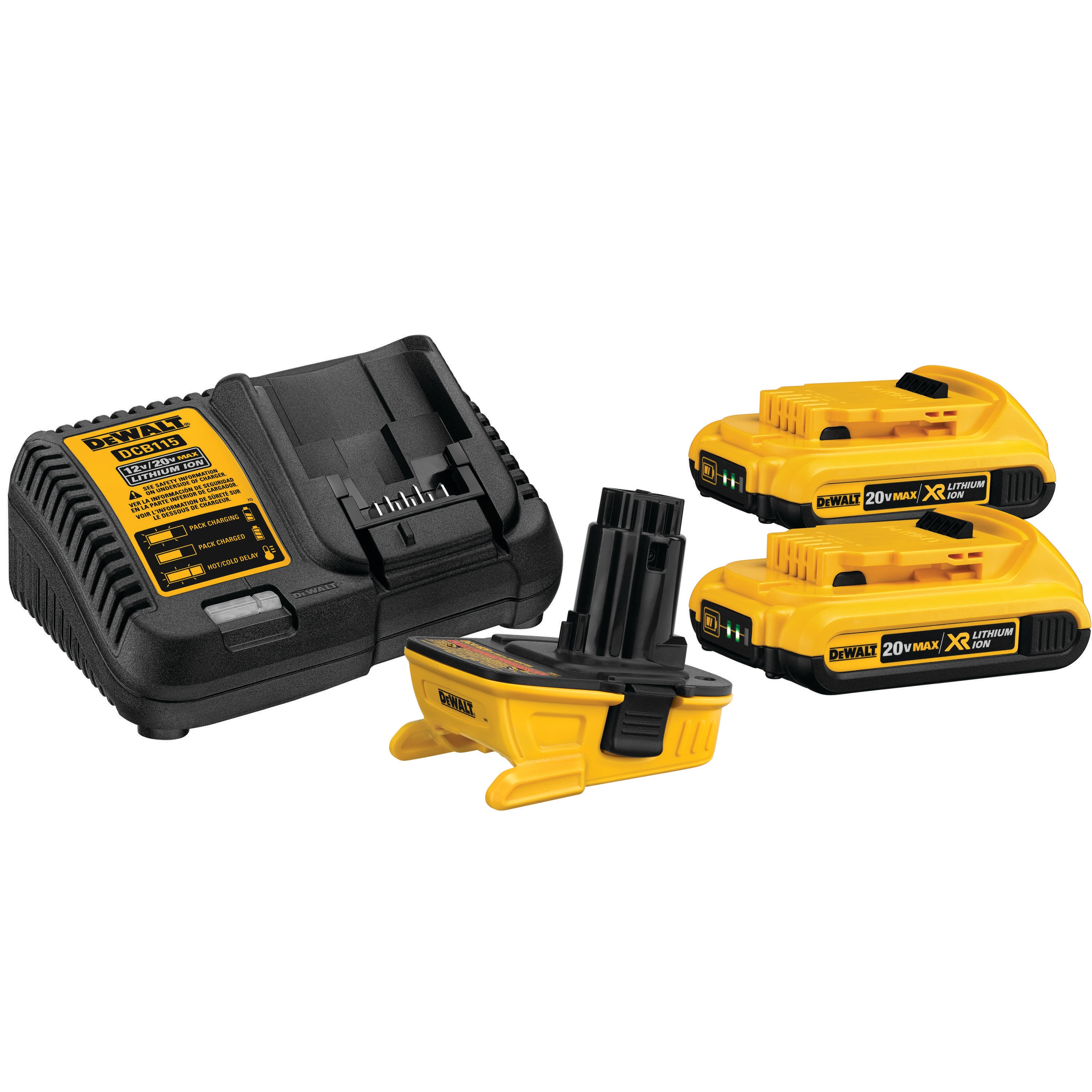 DEWALT 20 2-Pack Amp-Hour; Amp-Hour Lithium Battery Adapter Kit (Charger  Included) in the Power Tool Batteries  Chargers department at