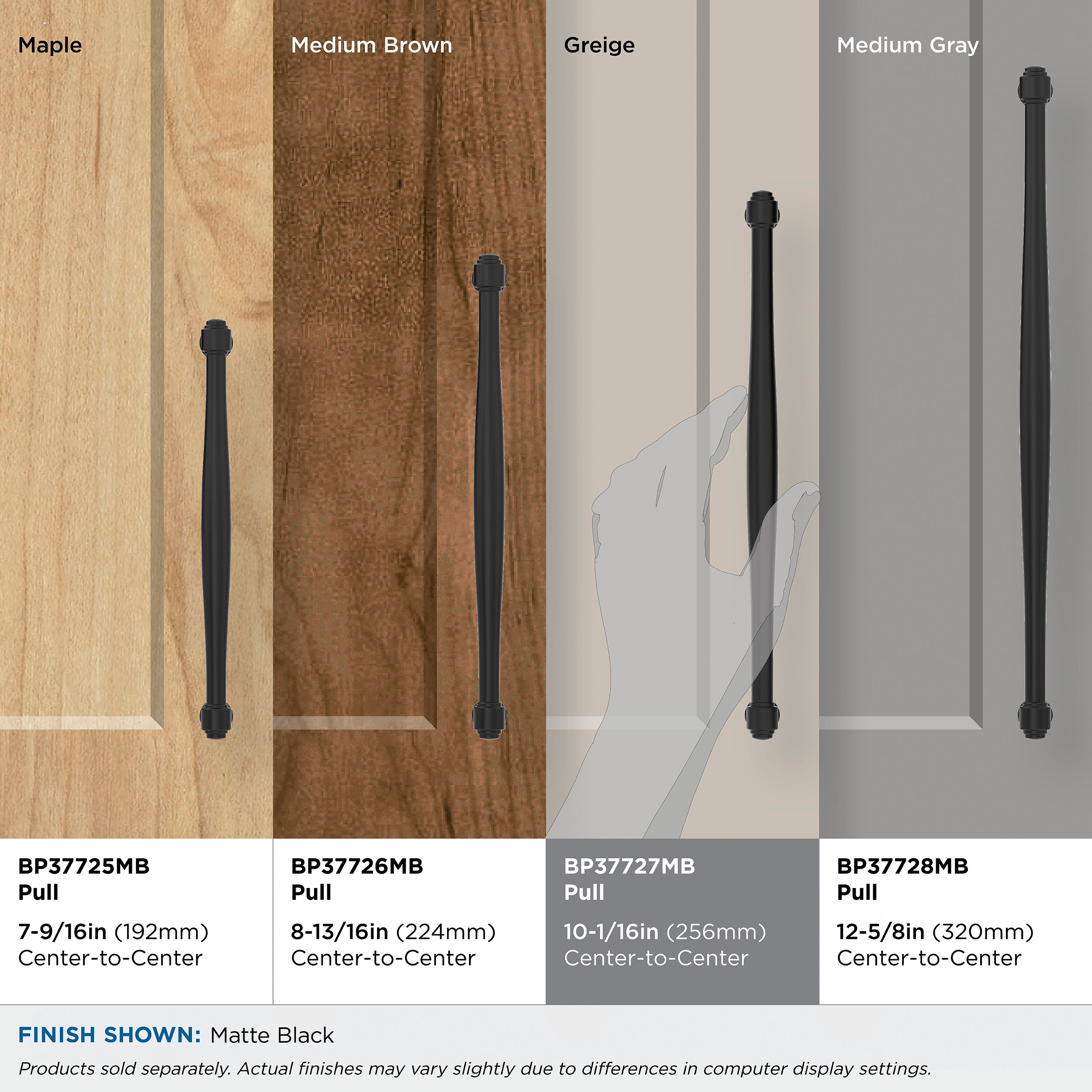 Amerock BP37727MB Cabinet-Pulls - View #7