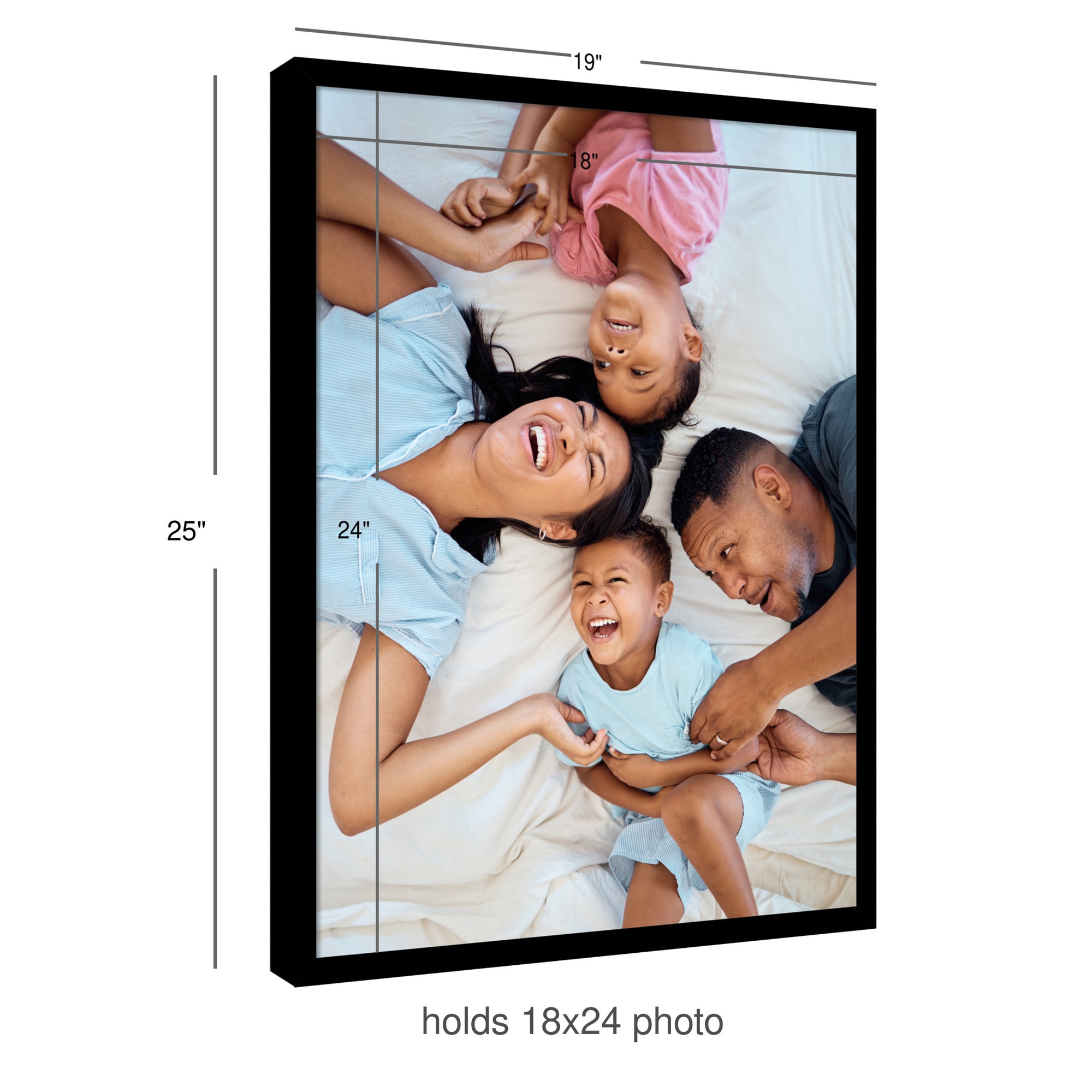 Amanti Art  Black Gallery Deep Wood Framed Picture Frame 18x24 Picture Frame