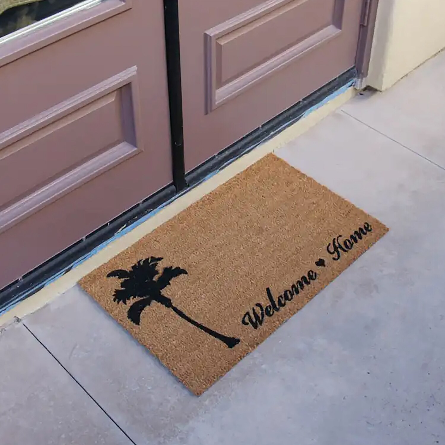 Rubber-Cal 2-ft x 3-ft Brown Rectangular Indoor or Outdoor Summer Door Mat  in the Mats department at