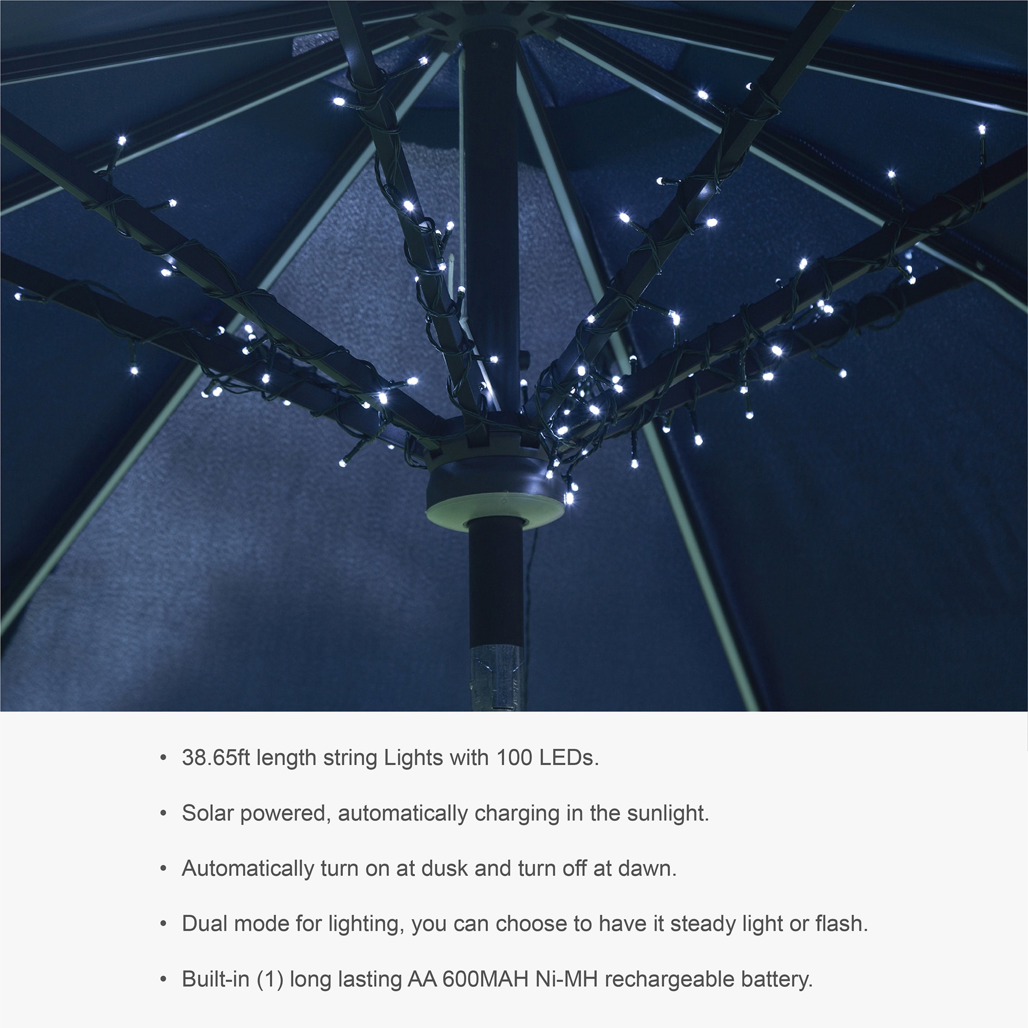 Glitzhome 2023300012 Patio-String-Lights - View #5