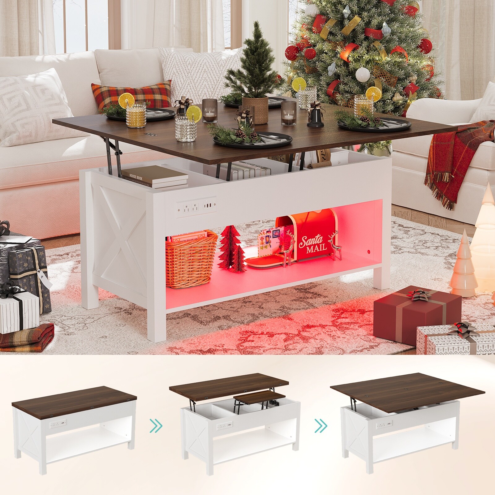 Pocassy GREATANTS-SNBS021WT Coffee-Tables - View #12