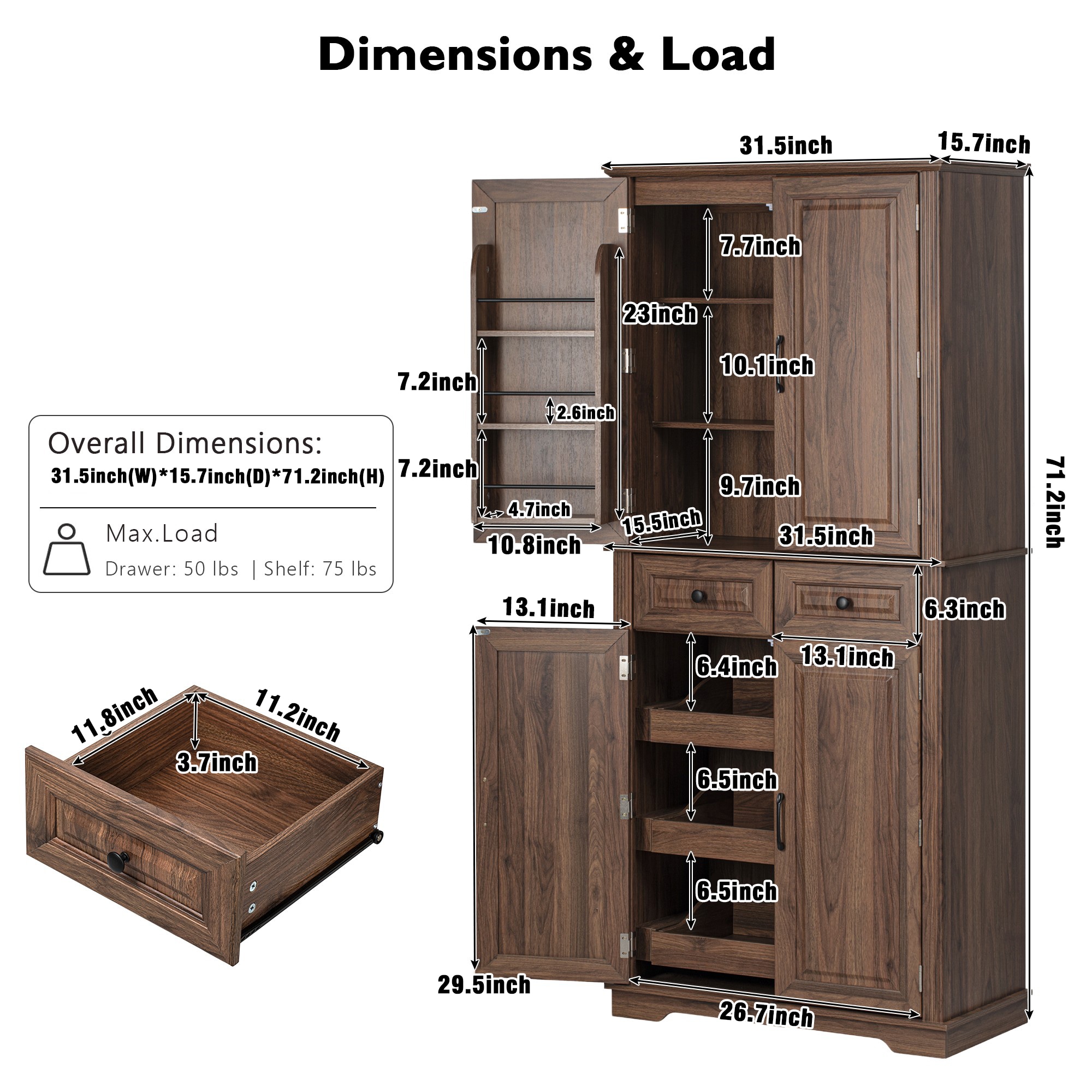 Kahomvis O4-QP707-07 Dining-Kitchen-Storarge - View #3