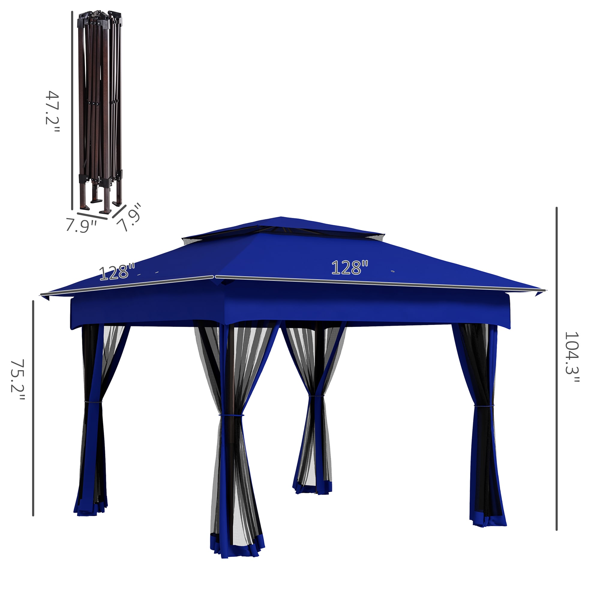 ToolCat BZ2-8-PW Wood-Resin-Gazebos - View #4