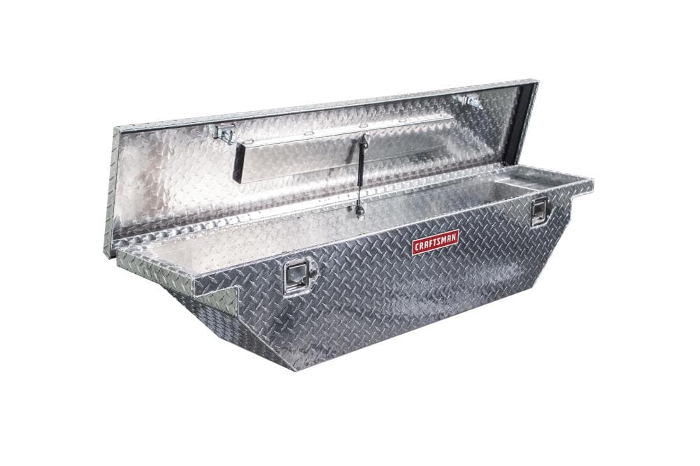 CRAFTSMAN 61.5-in x 12-in x 12-in Brite Aluminum Crossover Truck Tool Box  in the Truck Tool Boxes department at