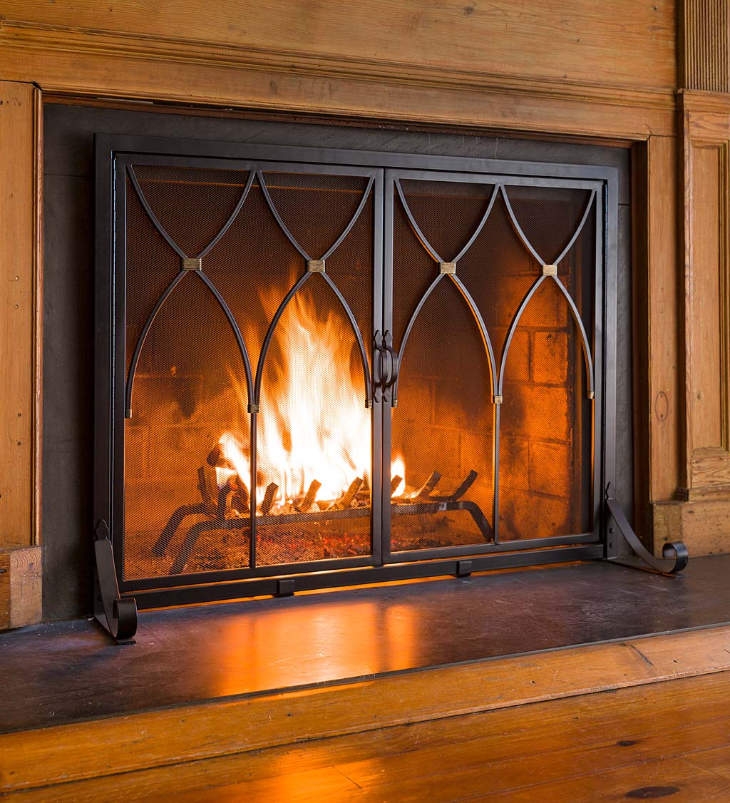 Evergreen 66H33 Glass-Fireplace-Doors - View #2