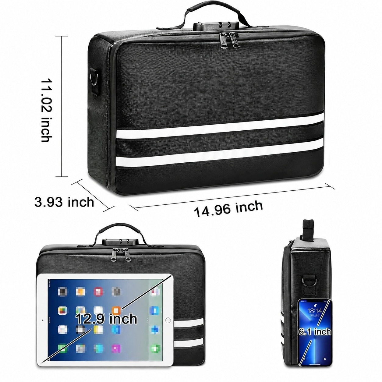 UUDULY Fireproof Document Organizer with Lock Waterproof File Folder ...