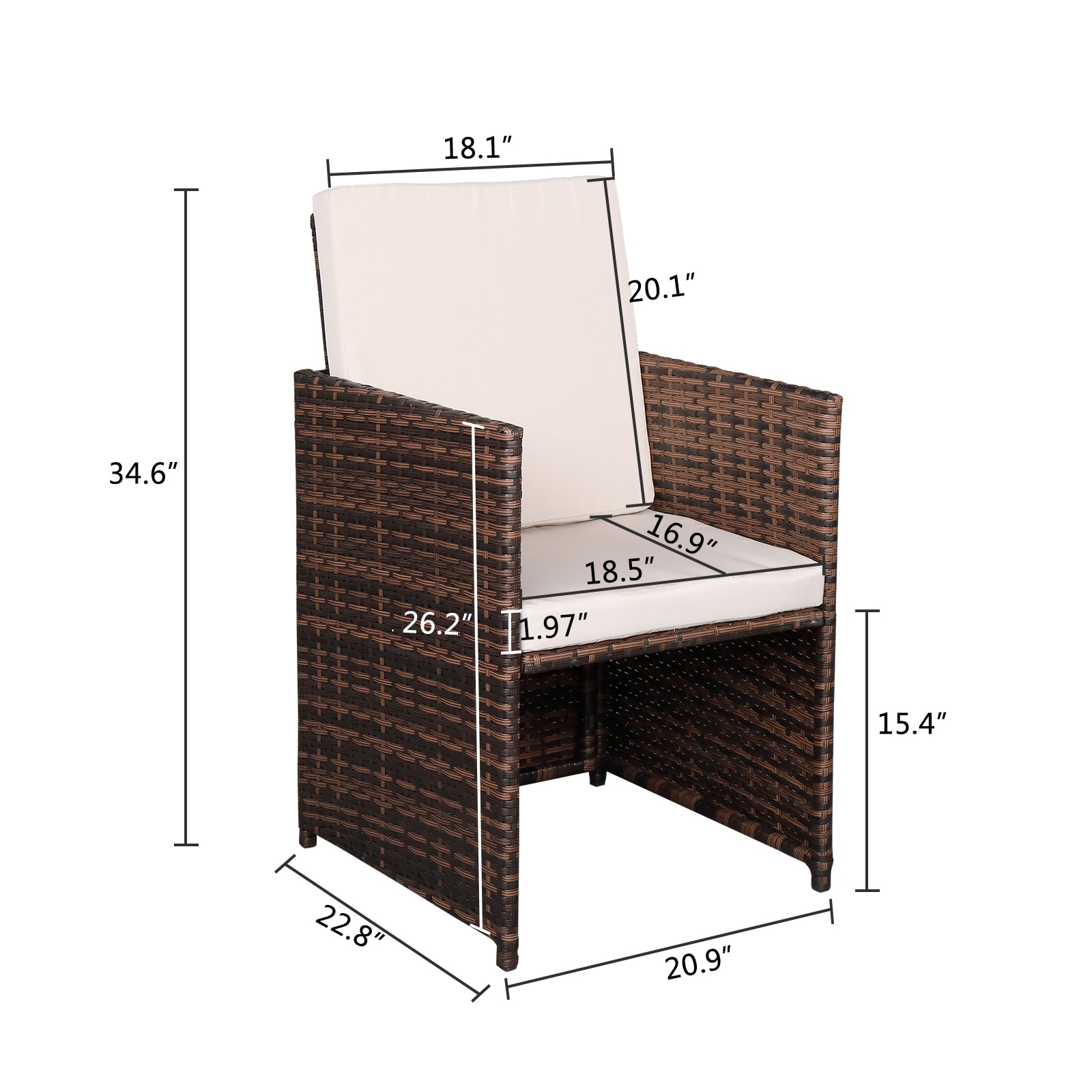 Winado 405530251029 Patio-Dining-Sets - View #6