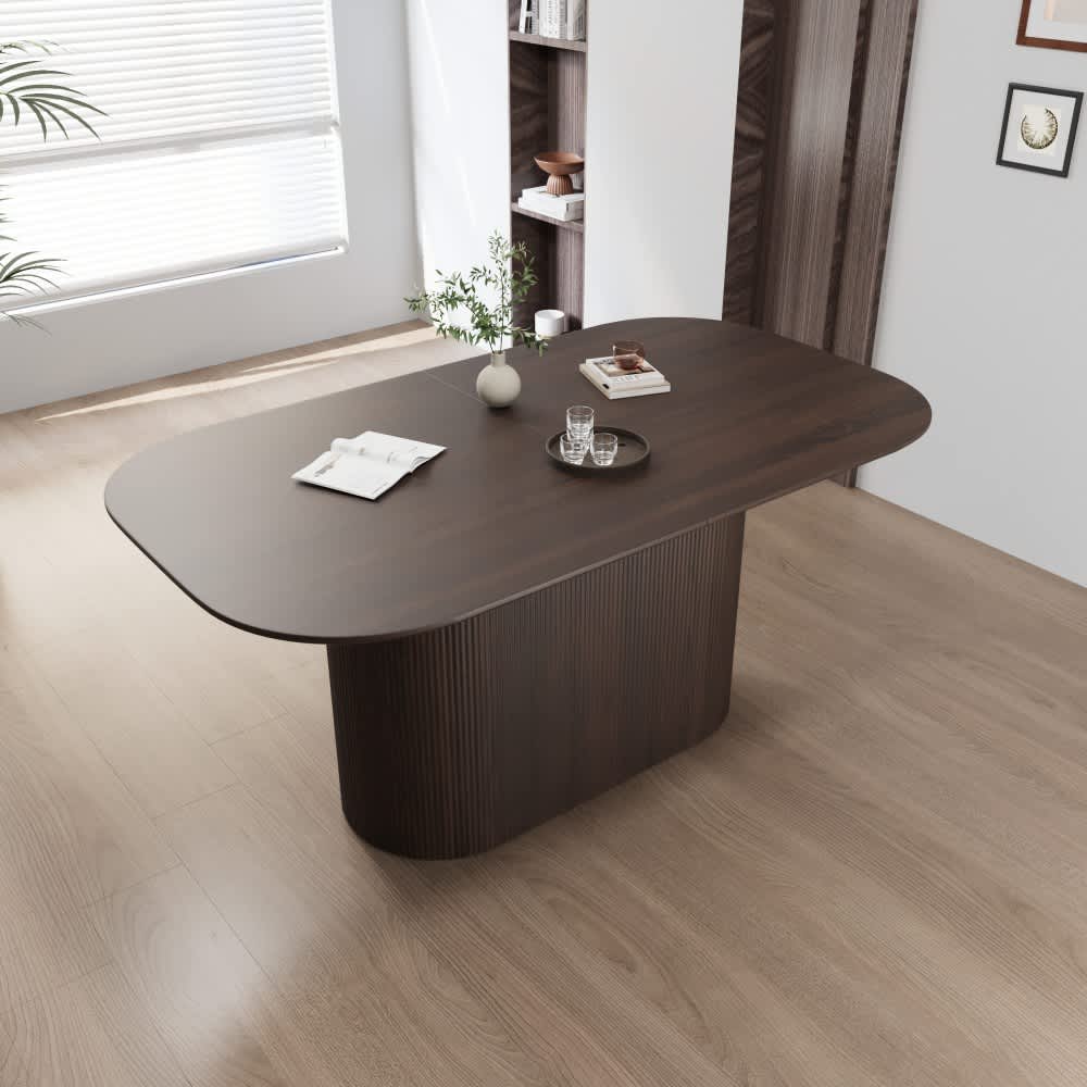 Coolbibila TATUM-TABLE-BROWN Dining-Tables - View #2