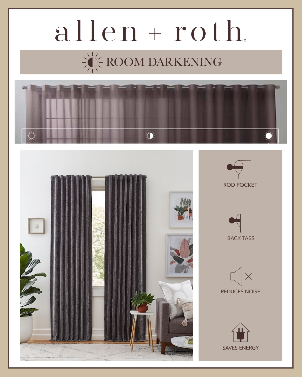 allen + roth X840.07384ZBG curtains - View #2