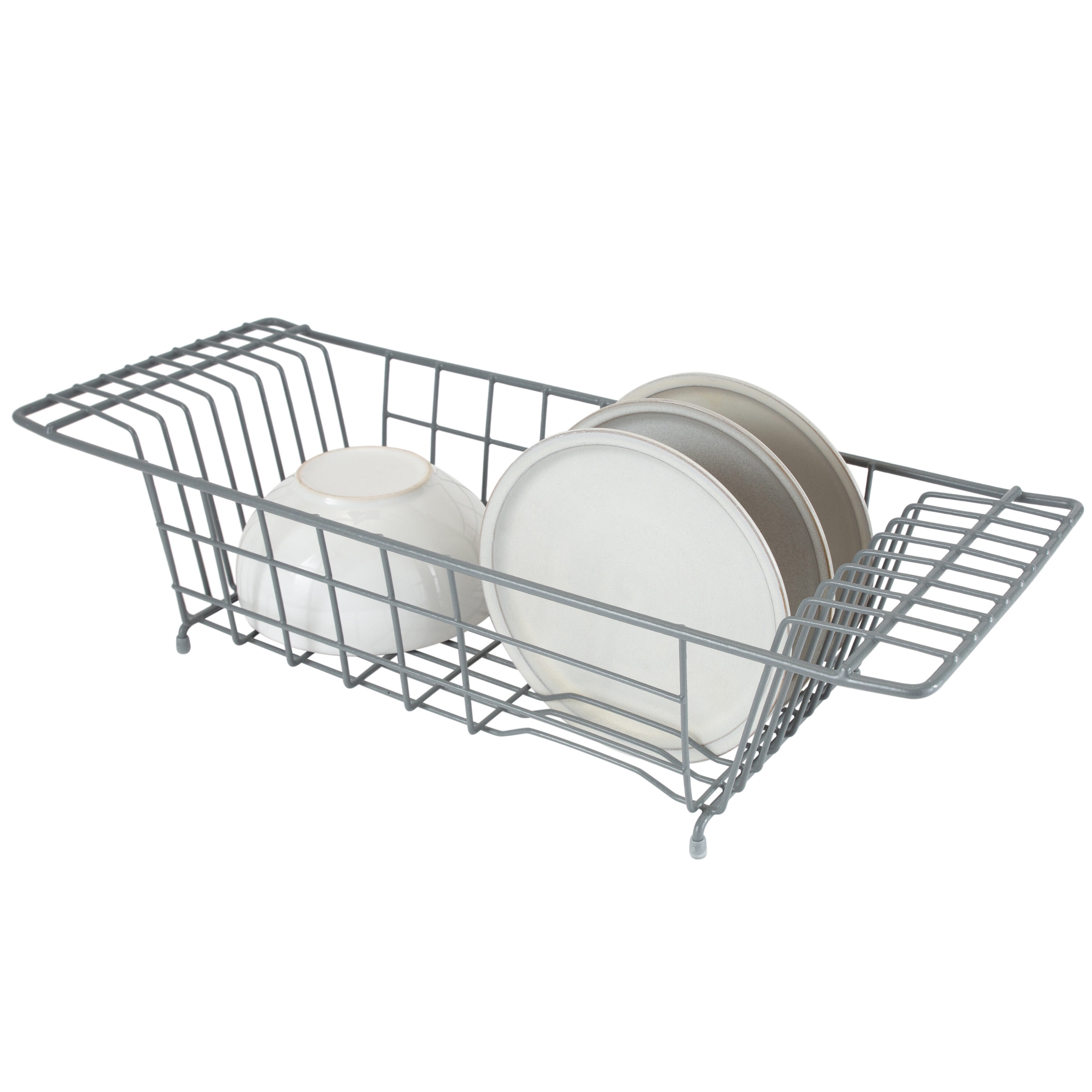 Classic 2 Tier Stainless Steel Dish Drainer Drying Rack Dish Rack