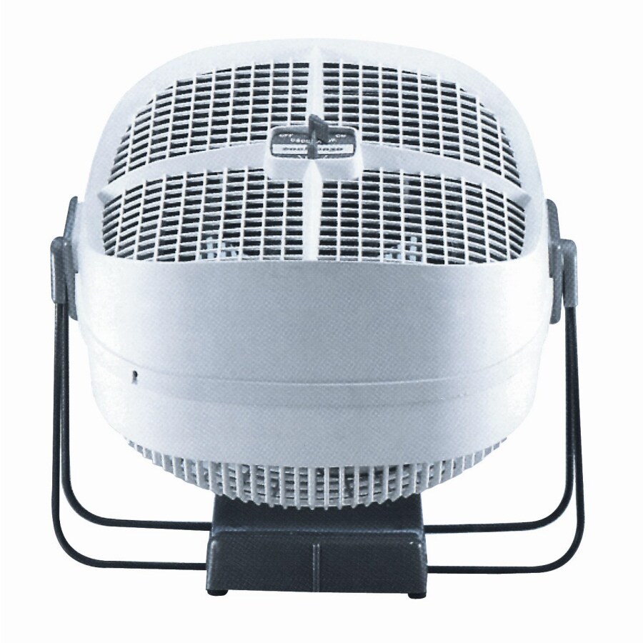 Seabreeze 7500-1 10-in 2-Speed Indoor White, with Charcoal Accents Oscillating Desk Fan