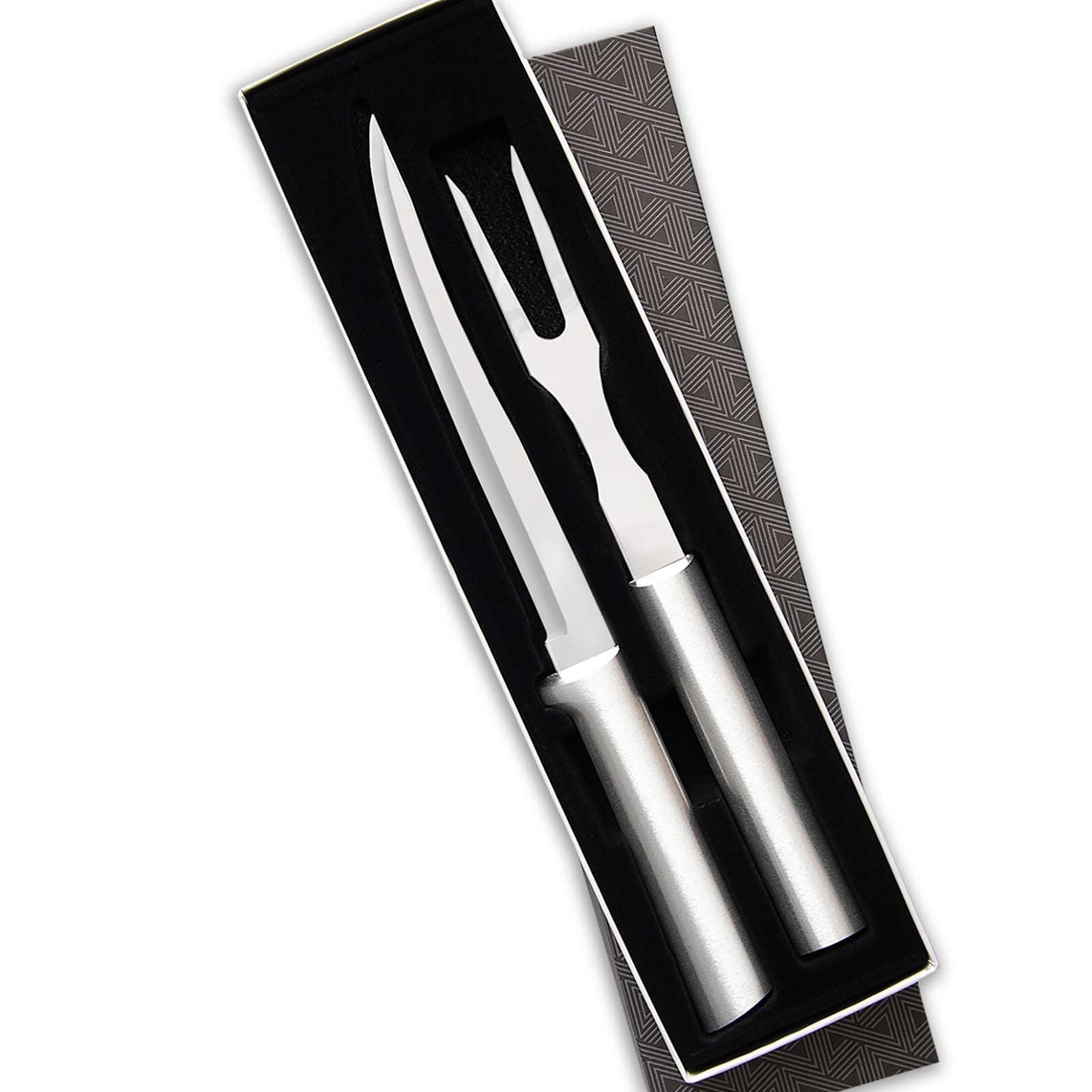 Rada 2 Piece Carving Set in Gift Box Silver Handles #S13