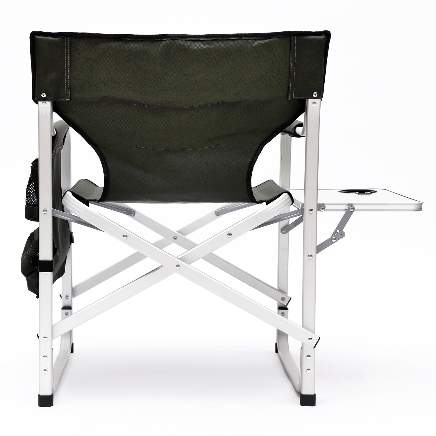 SINOFURN Portable Folding Tailgate Table and Chair Set with Cup Holder Green Sling Chairs