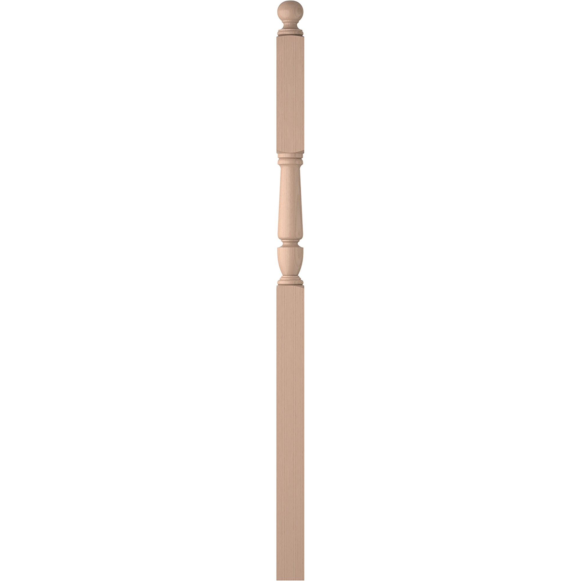 L.J. Smith Stair Systems LJP-3246BT-M LaSalle 3-in x 72.6875-in Unfinished Maple Intermediate Stair Newel Post
