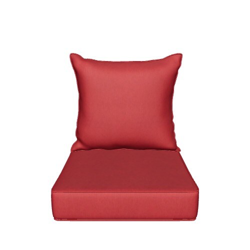 allen roth 25 in x 25 in Red Solid Deep Seat Patio Chair Cushion FM03098B 9C4 at Lowes