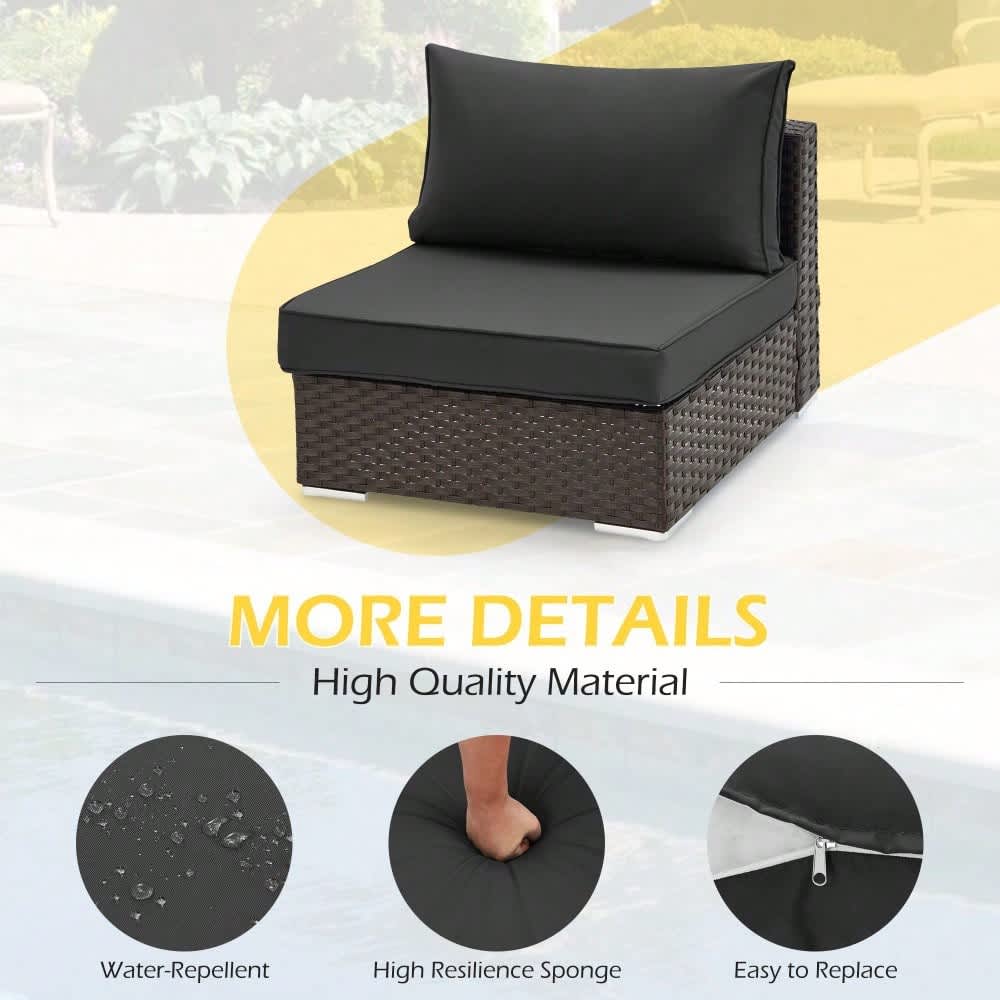 U-HOMY GG-4001BK-OT Patio-Furniture-Cushions - View #4