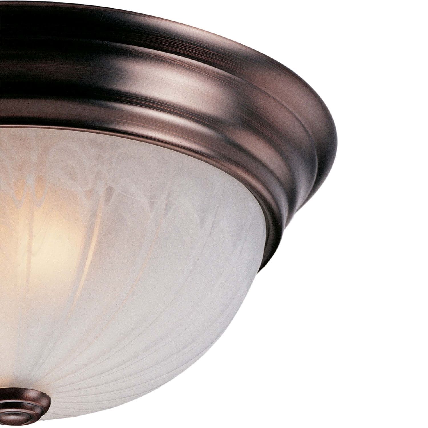 Marti 11" Bronze Alabaster Glass Bowl Ceiling Light