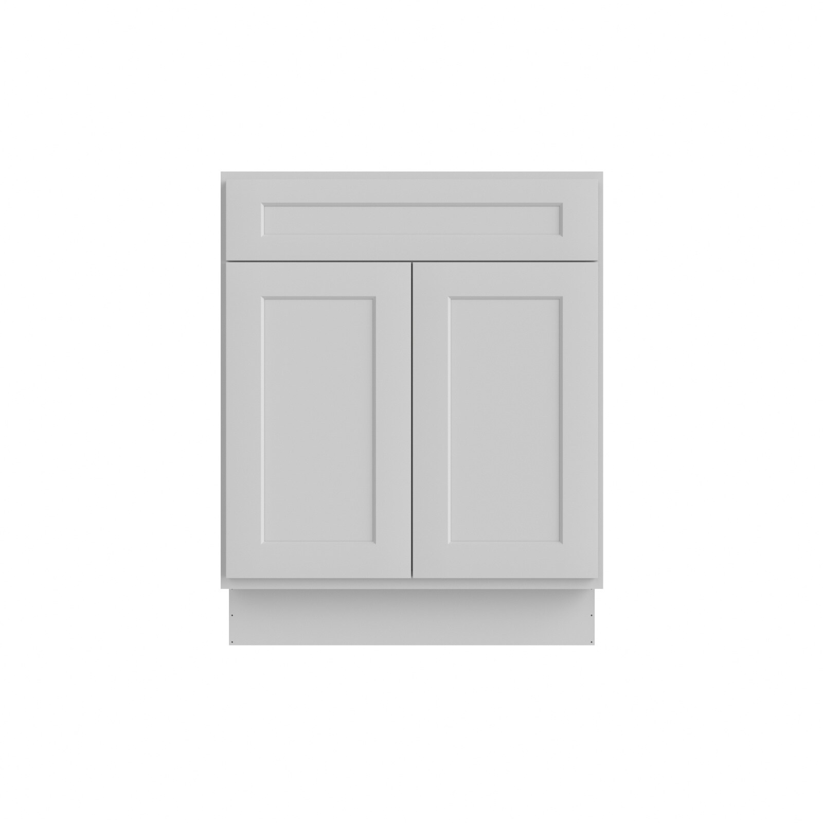 HomLux 27-in W x 34.5-in H x 21-in D Shaker Dove Vanity Base Ready to Assemble (RTA) Plywood Cabinet Recessed Panel Shaker