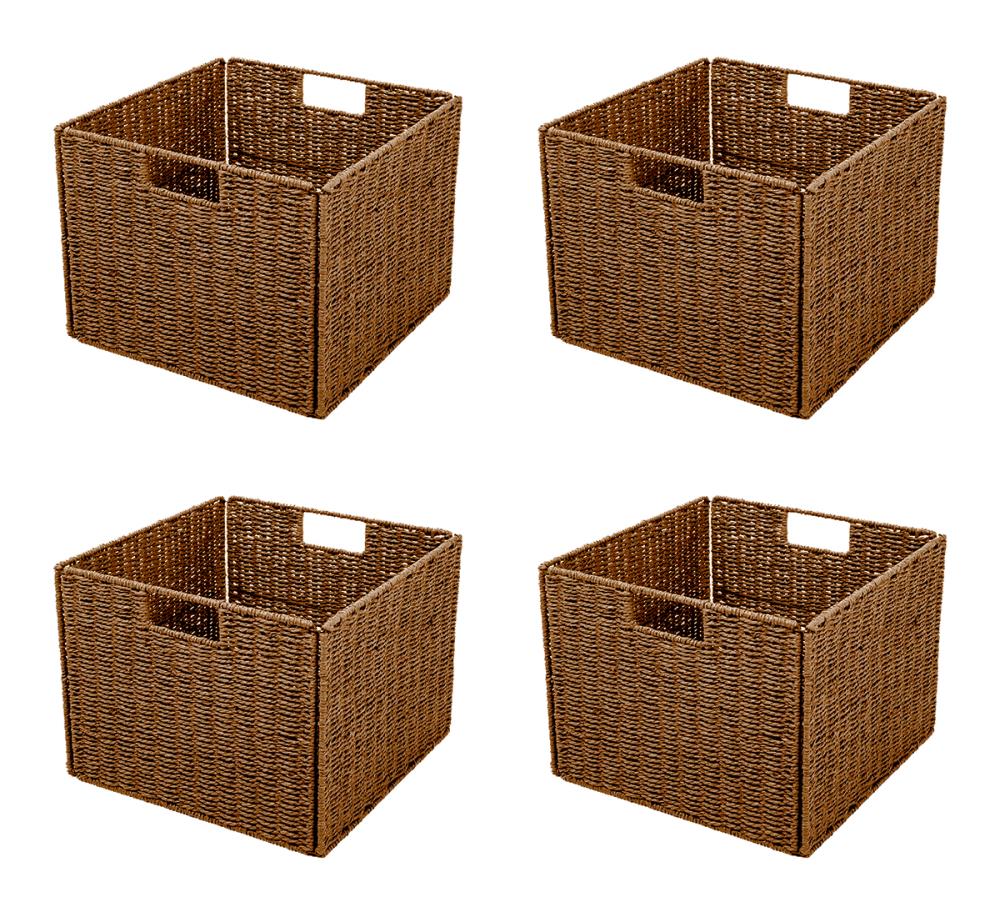 Natural Finish Basket Displays With 4 Baskets 5’H x 14"W x 12"D 