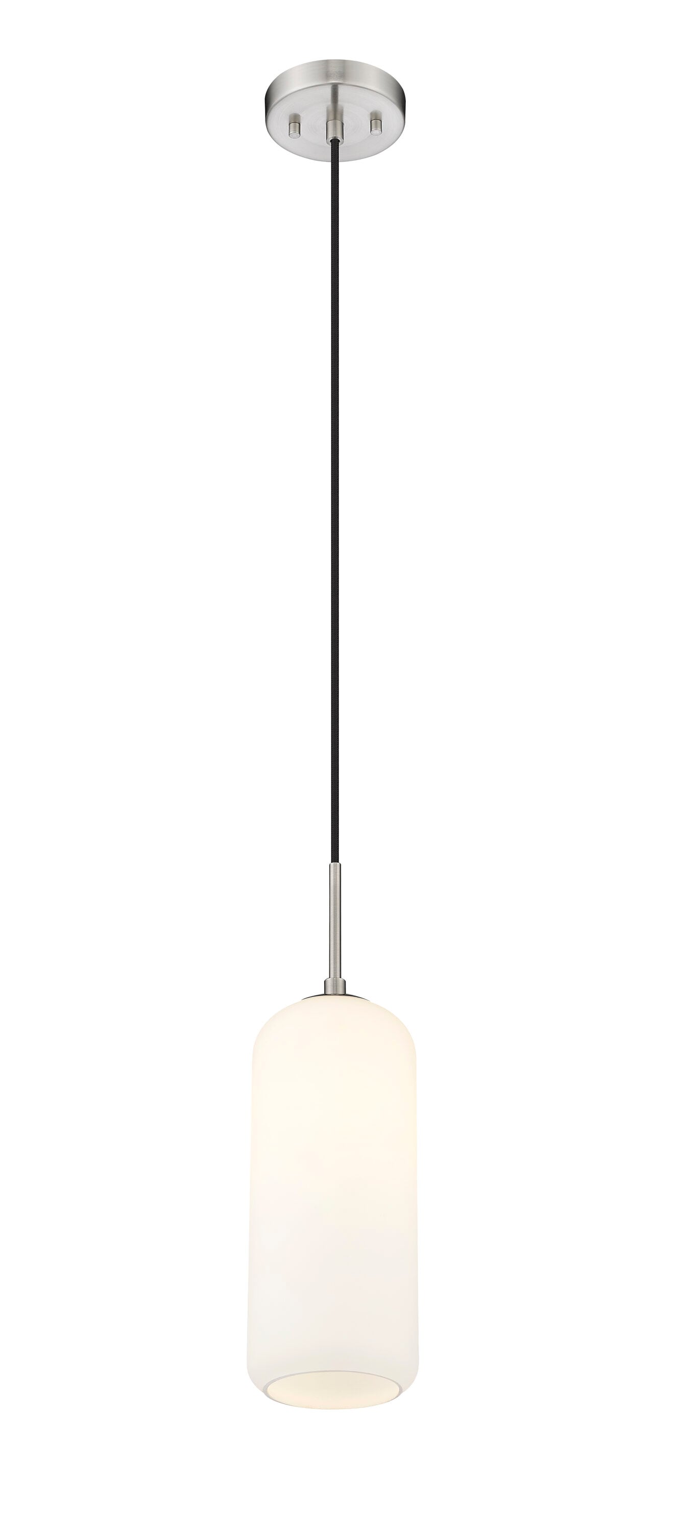 Monty 17" Brushed Nickel and Glass LED Pendant Light