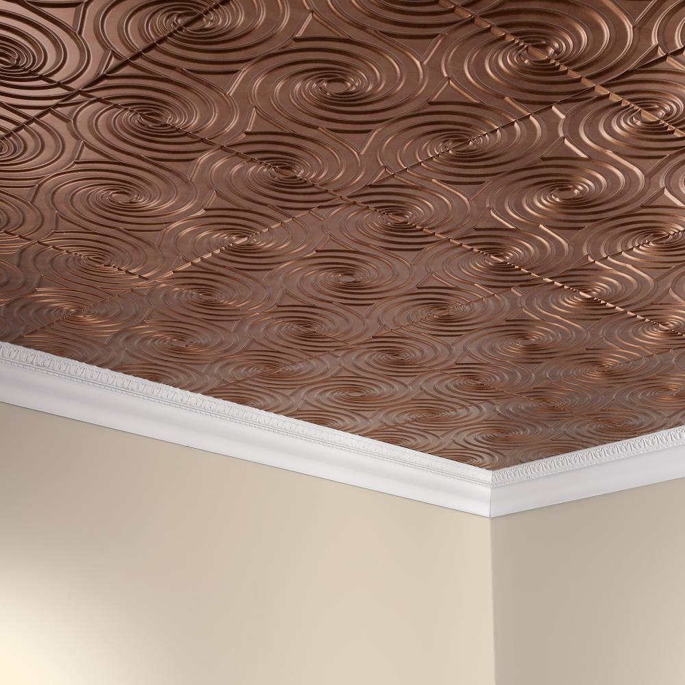 Fasade 24-in x 24-in Antique Bronze Surface-mount Ceiling Tile in the ...