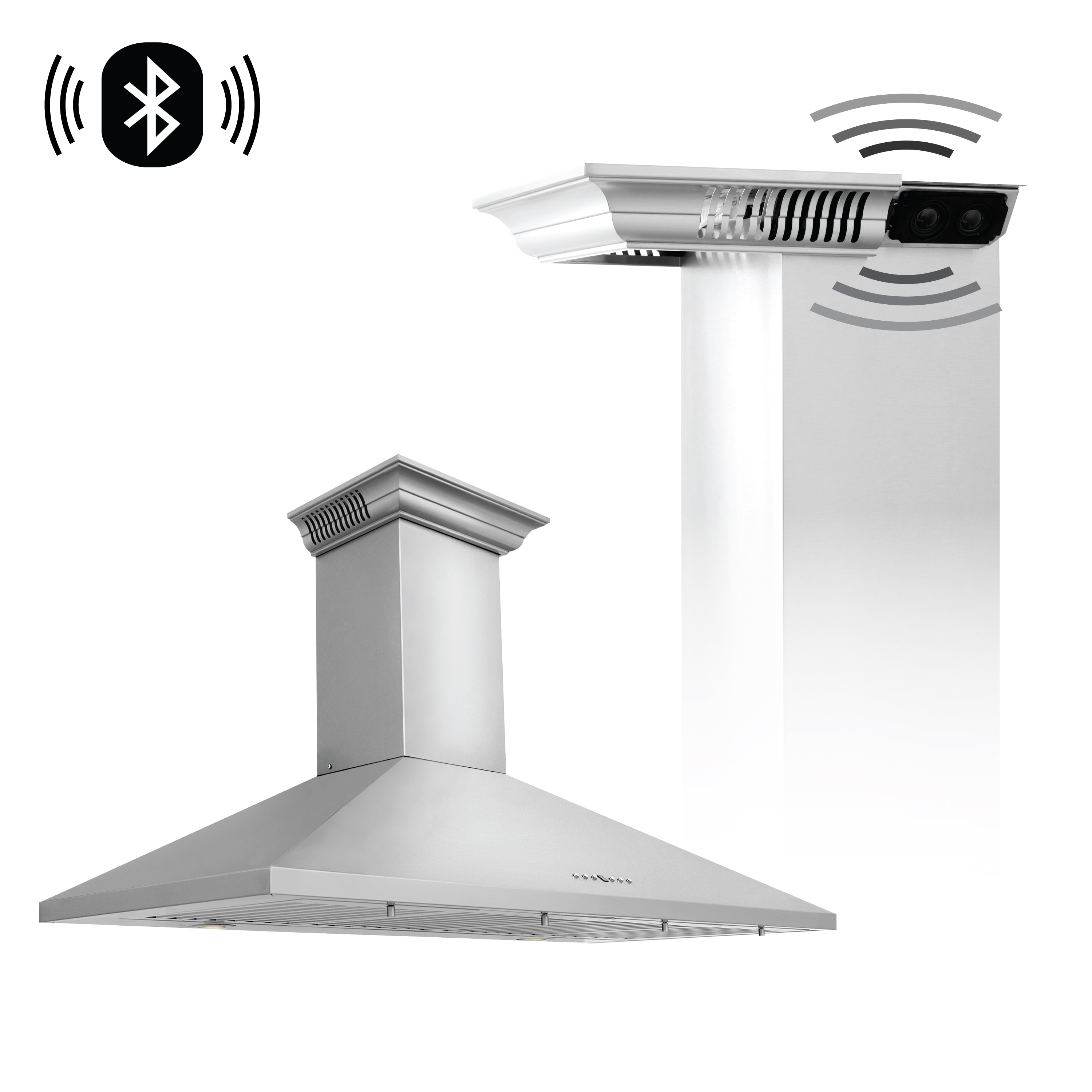 ZLINE KITCHEN & BATH KL2CRN-BT-48 48 inch Convertible 400-CFM Recirculating Brushed 430 stainless steel Wall-Mounted Range Hood