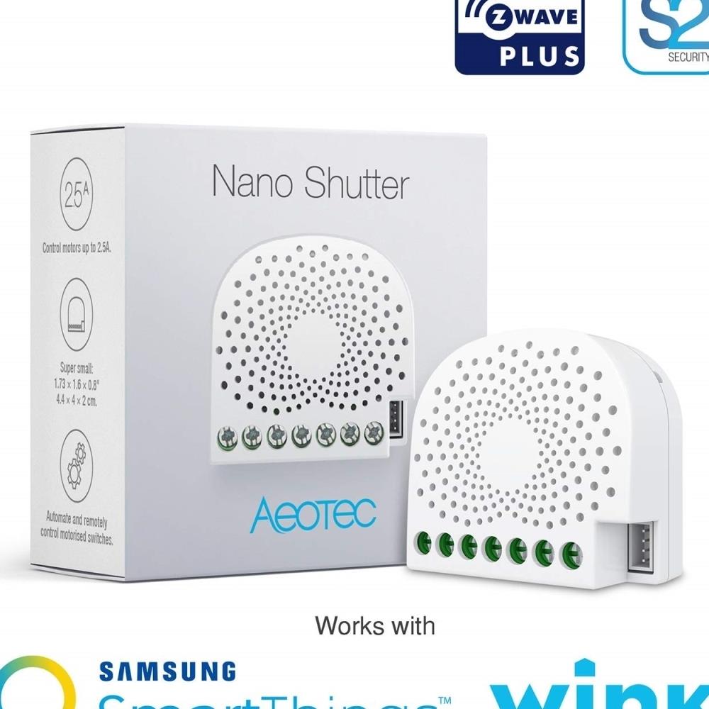  HMREX33138 Aeotec AEZW141 Nano Shutter Z-Wave Plus S2 Motor Driver On and Off Stop Controller
