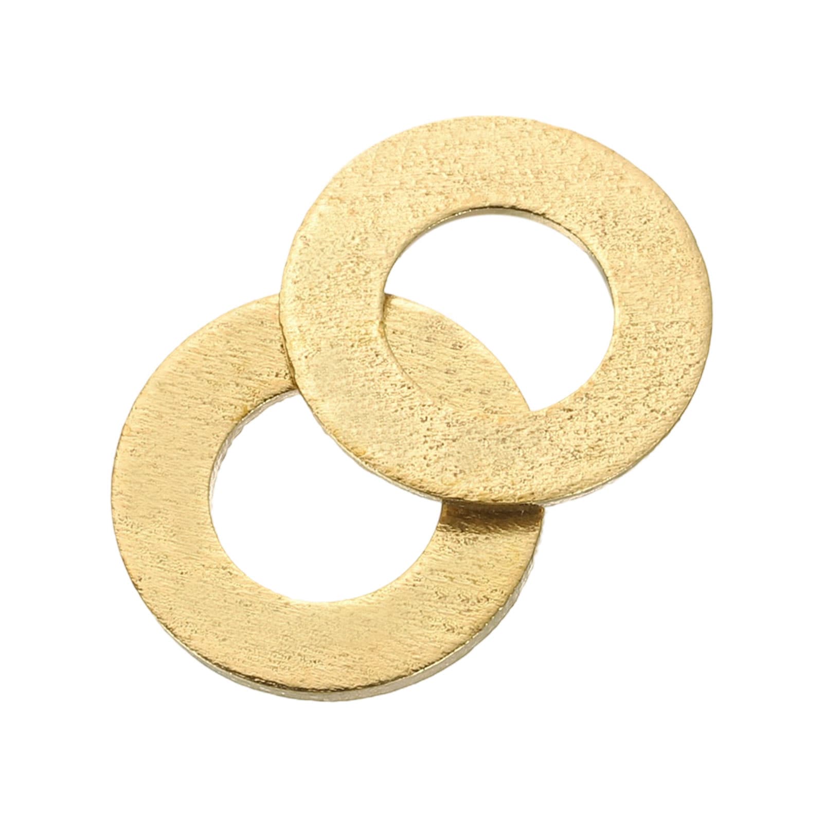 Unique Bargains M5 Flat Washer 80pcs Brass Ring Flat Washers 10mm OD 1mm Thick Metal Sealing Gasket Ring for Screws Bolts Nuts