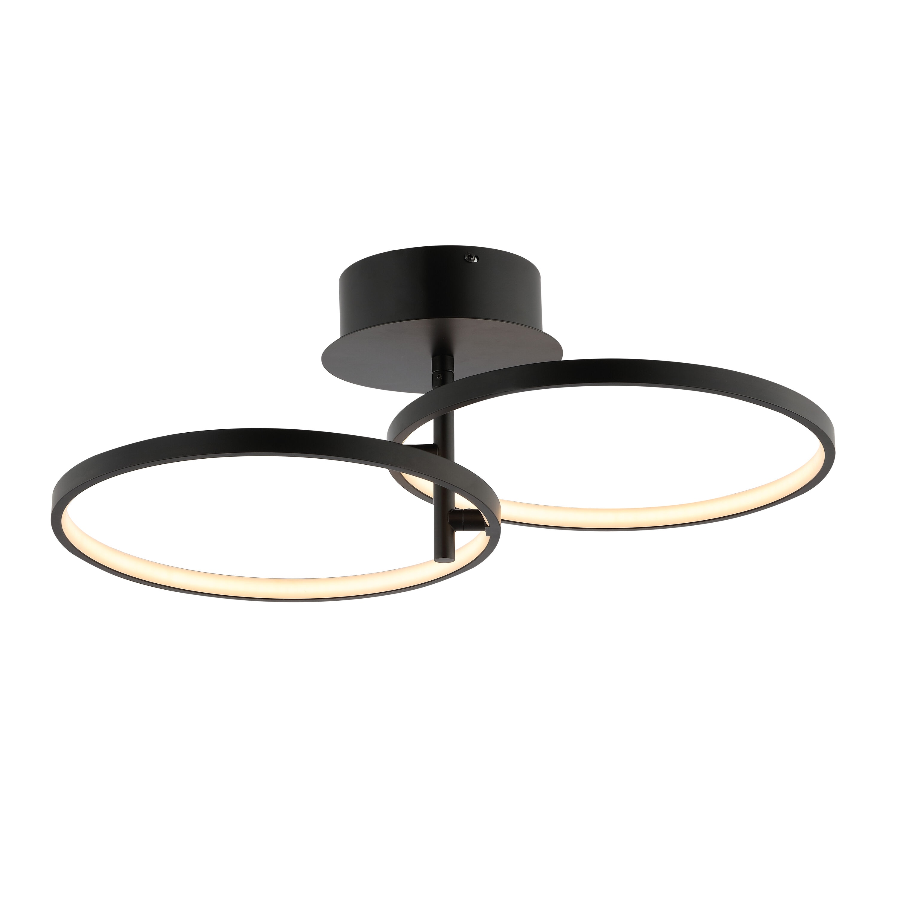 Reyah Matte Black Aluminum LED Flush Mount Light
