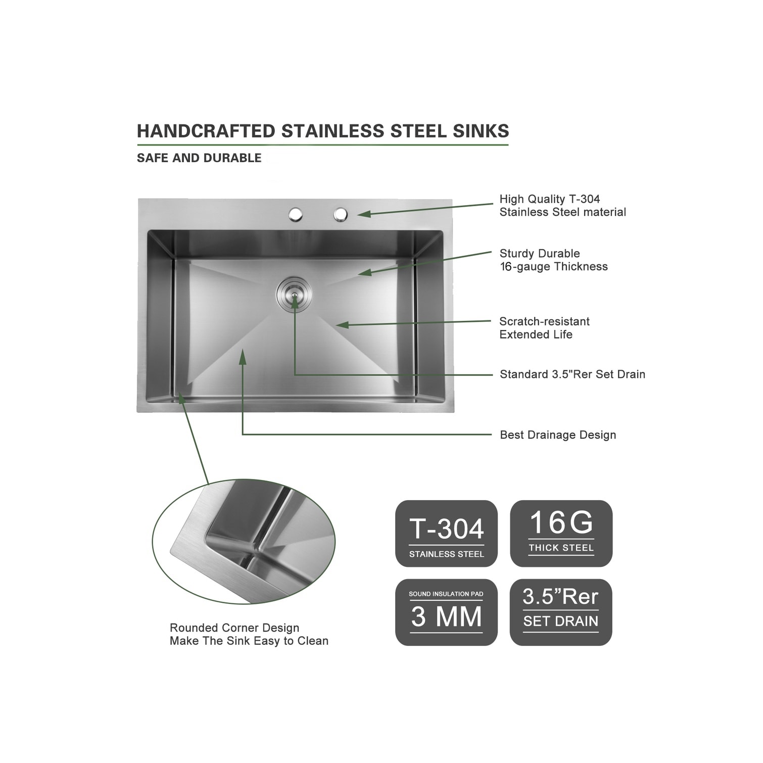 SunJet 7H8UKJBRTNWW Kitchen-Sinks - View #6