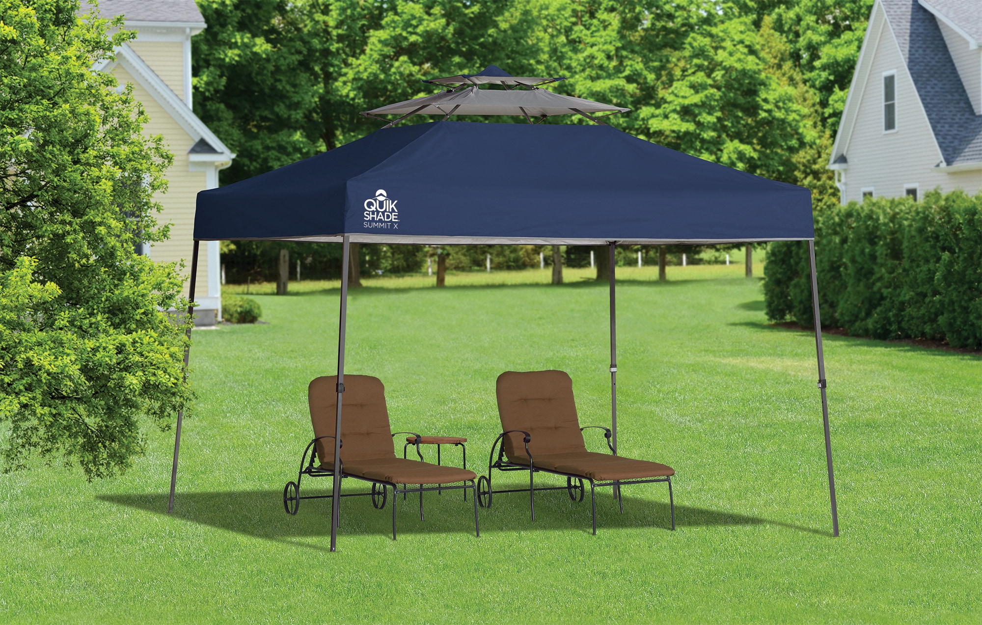Quik Shade 167518DS 10-ft x 10-ft Square Blue Pop-up canopy