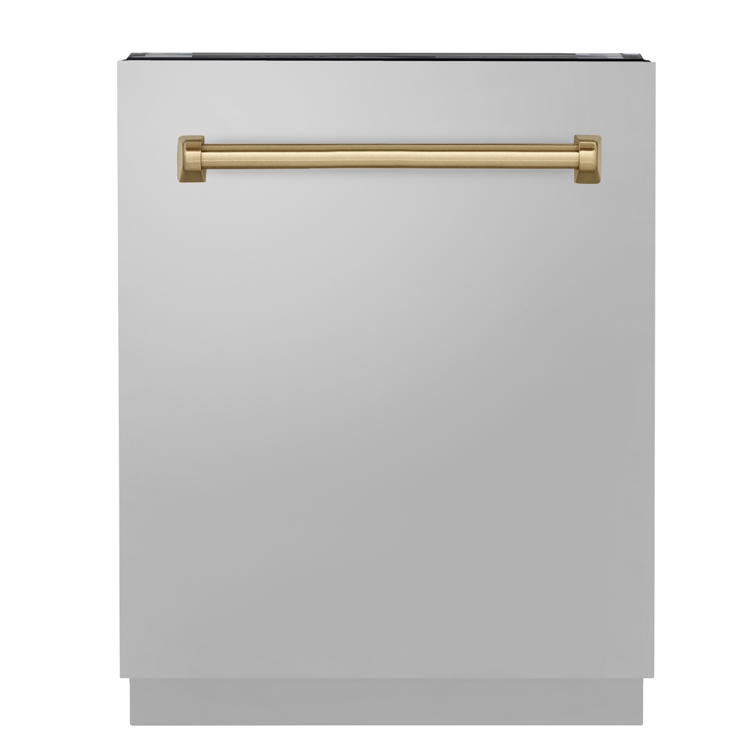 ZLINE KITCHEN & BATH DWVZ-304-24-CB Autograph Edition 24-in Top Control Built-in Dishwasher With Third Rack ( Stainless Steel Tub with Stainless Steel Panel and Champagne Bronze Handle ) ENERGY STAR, 51-Decibel Standard Sound Level