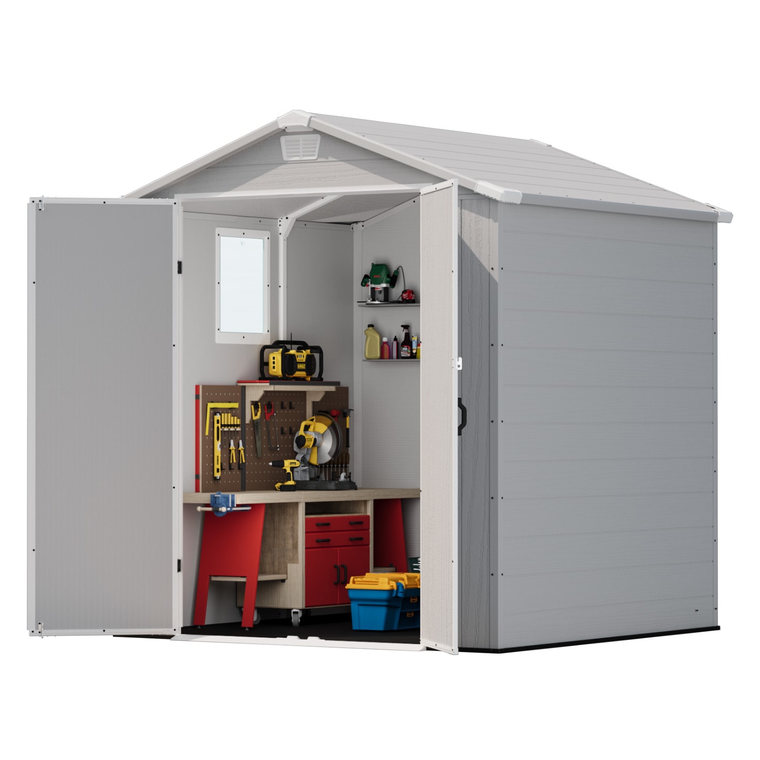Patiowell WES-EN66-4WT Vinyl-Resin-Storage-Buildings - View #4