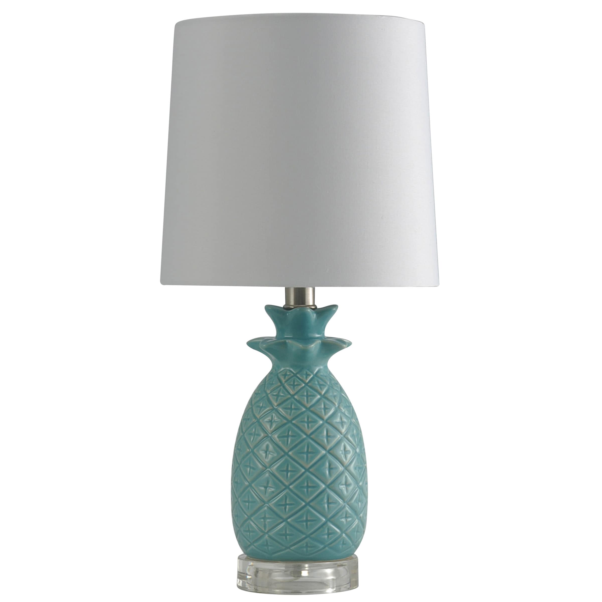 StyleCraft Home Collection L10176GDS 18.3-in Seafoam Table Lamp with Fabric Shade