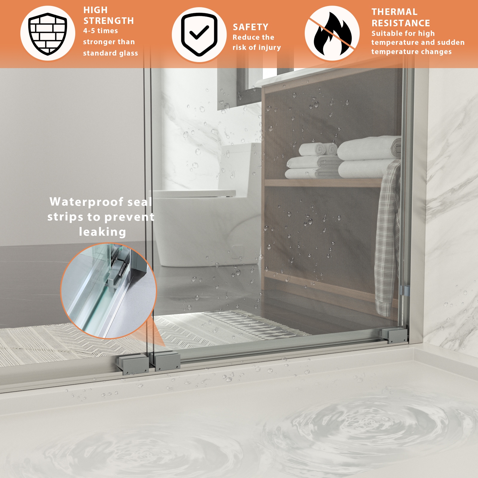 Lordear HRD-LD-6A22-48SS Shower-Doors - View #8