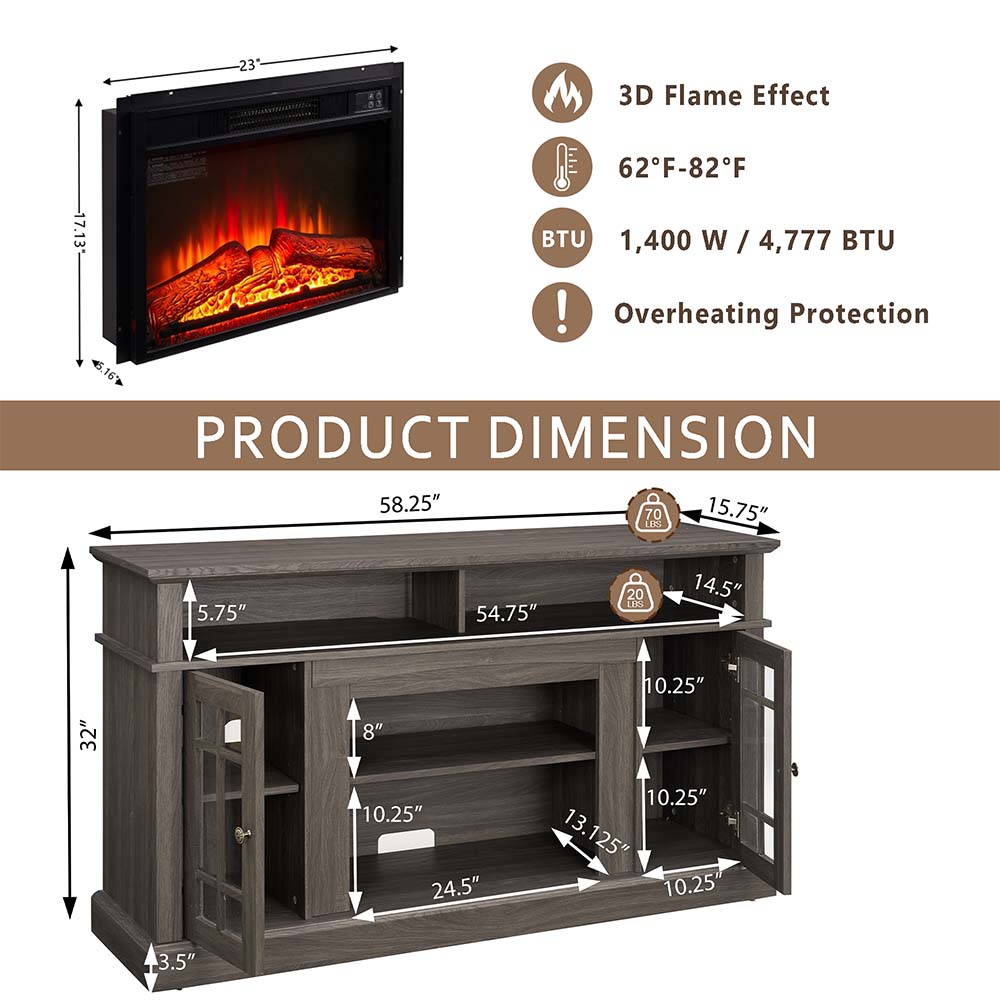 Fun Orange FUNS2TS04 Electric-Fireplaces - View #6