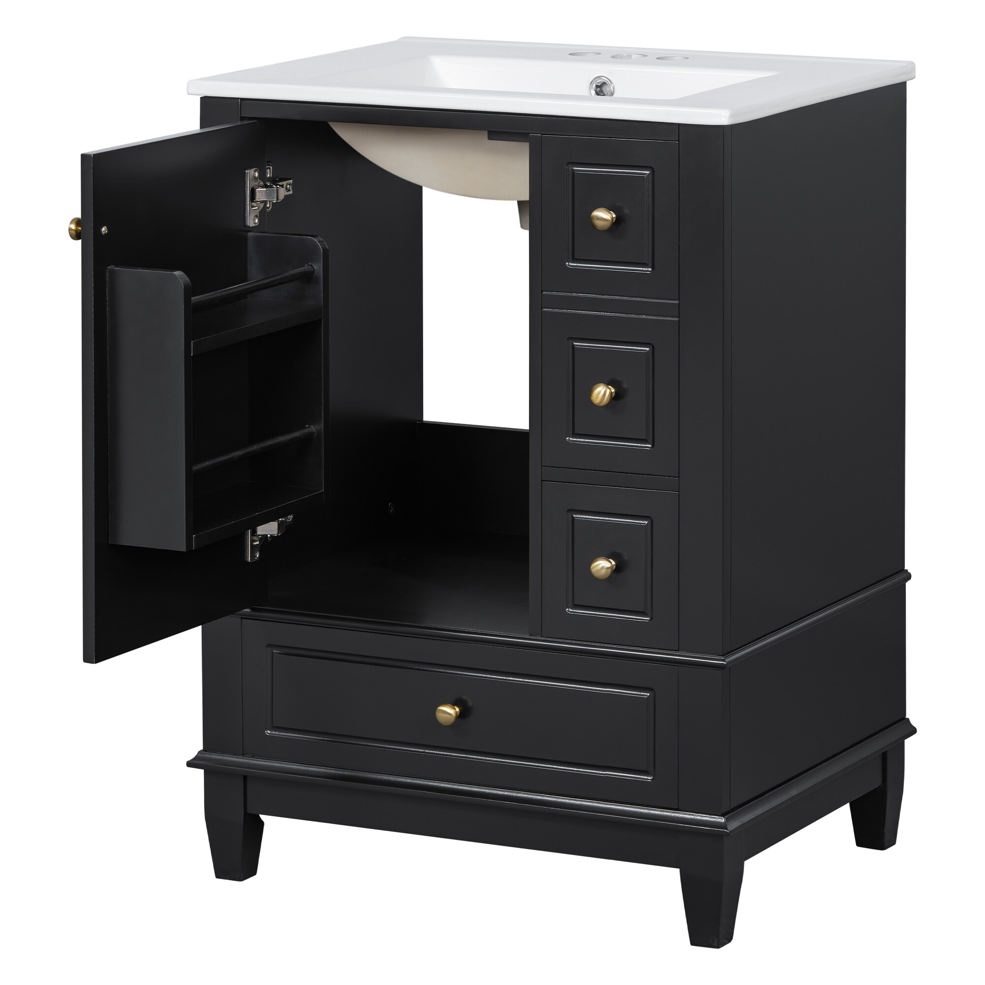 Hrinhom BA36-BLACK Bath-Vanity-Combo - View #4