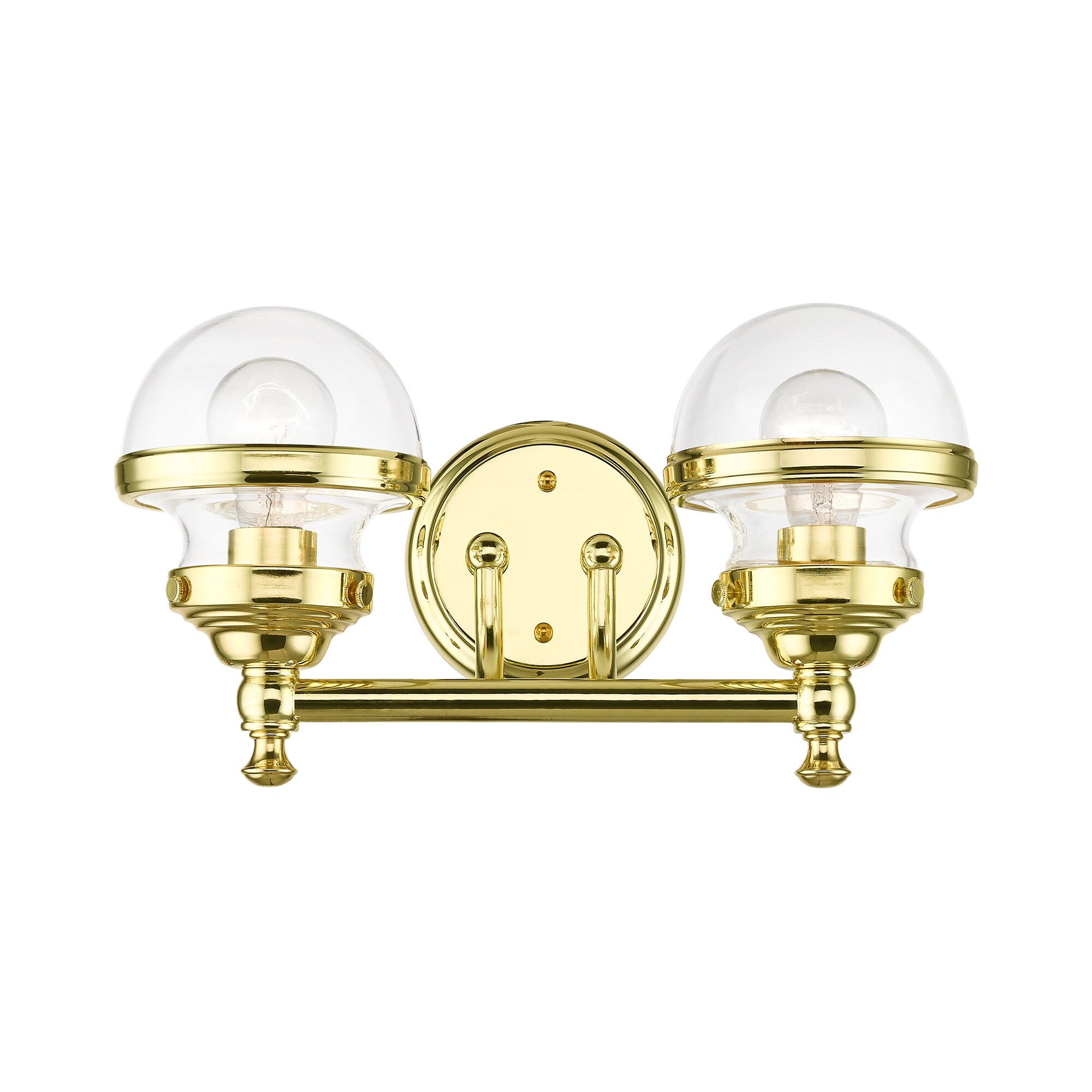 Livex Lighting 17412-02 Oldwick 15-in 2 -Light Polished Brass Transitional Vanity light