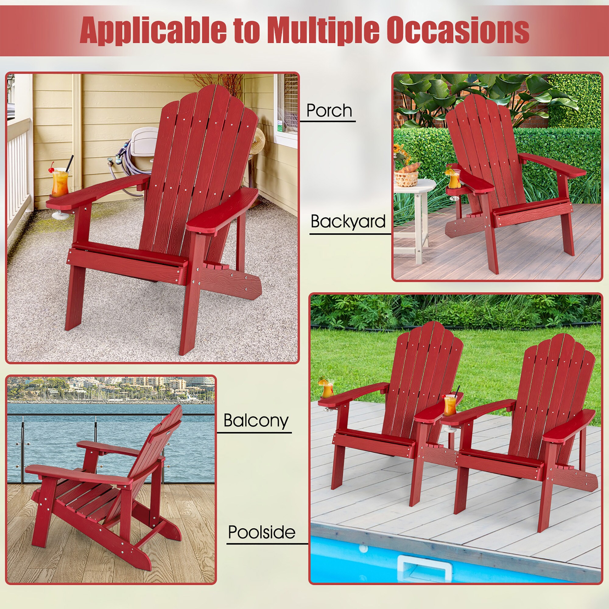 Costway NP10983RE Patio-Chairs - View #6