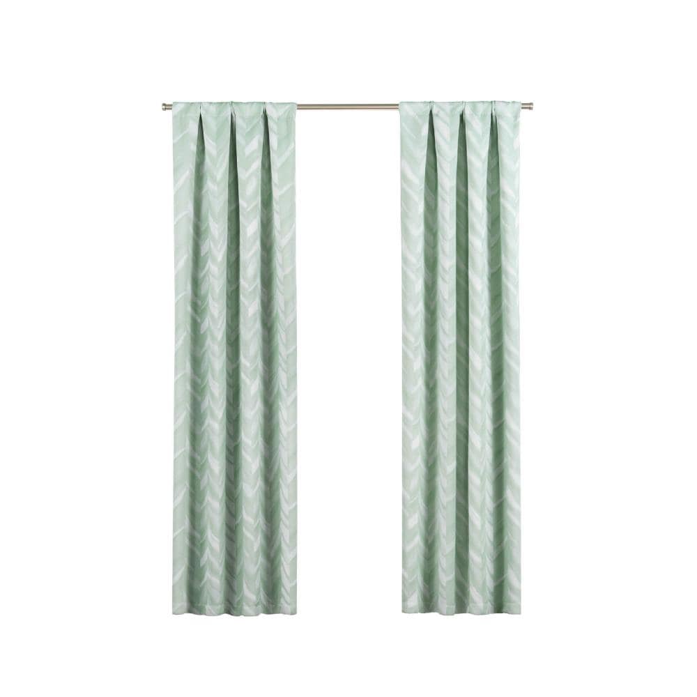 Green Chevron Curtains Drapes At Lowes Com