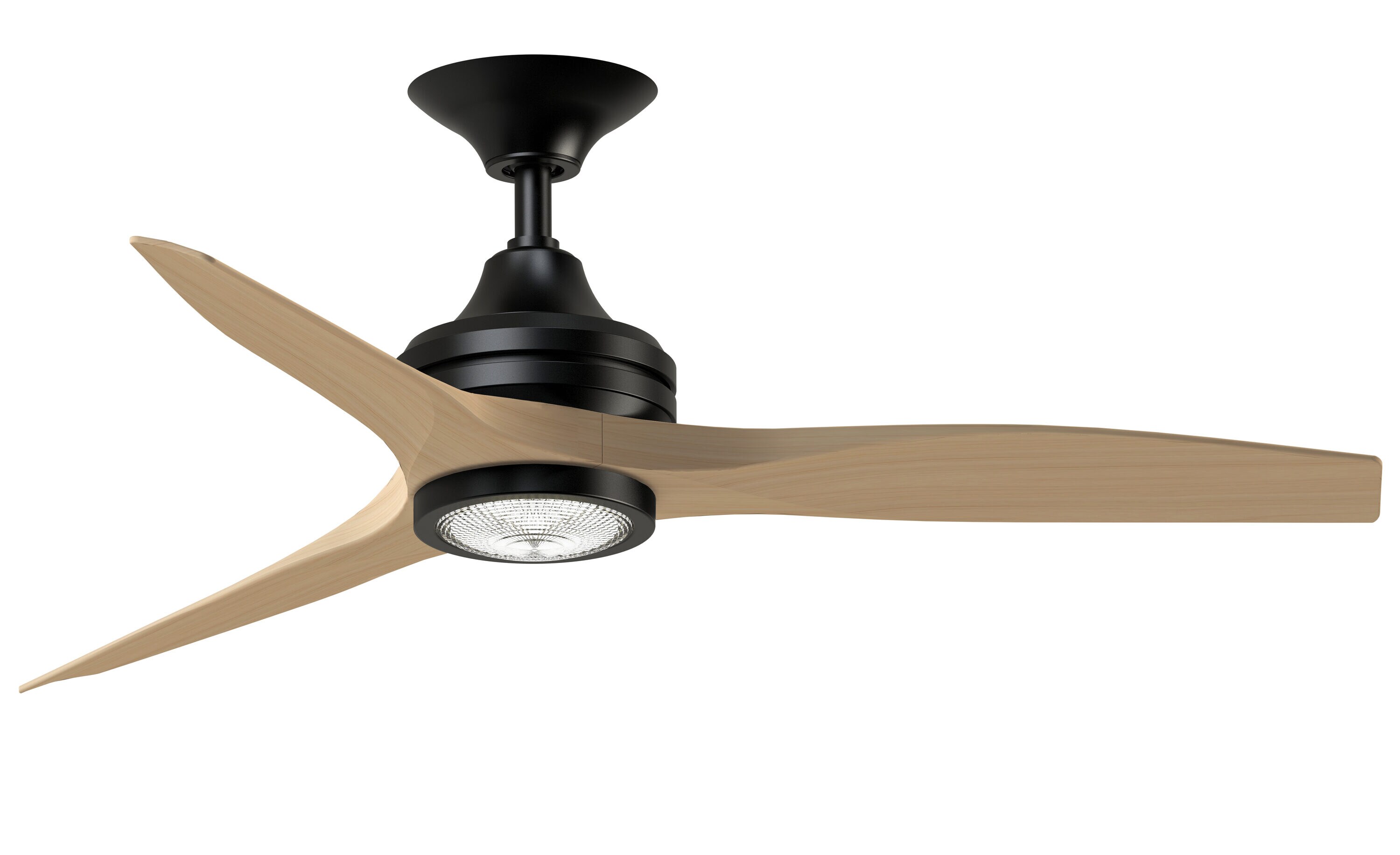 Spitfire 48-in Black LED Indoor/Outdoor Propeller Ceiling Fan with Light Remote (3-Blade) | - Fanimation FP6721BBL-48N-LK