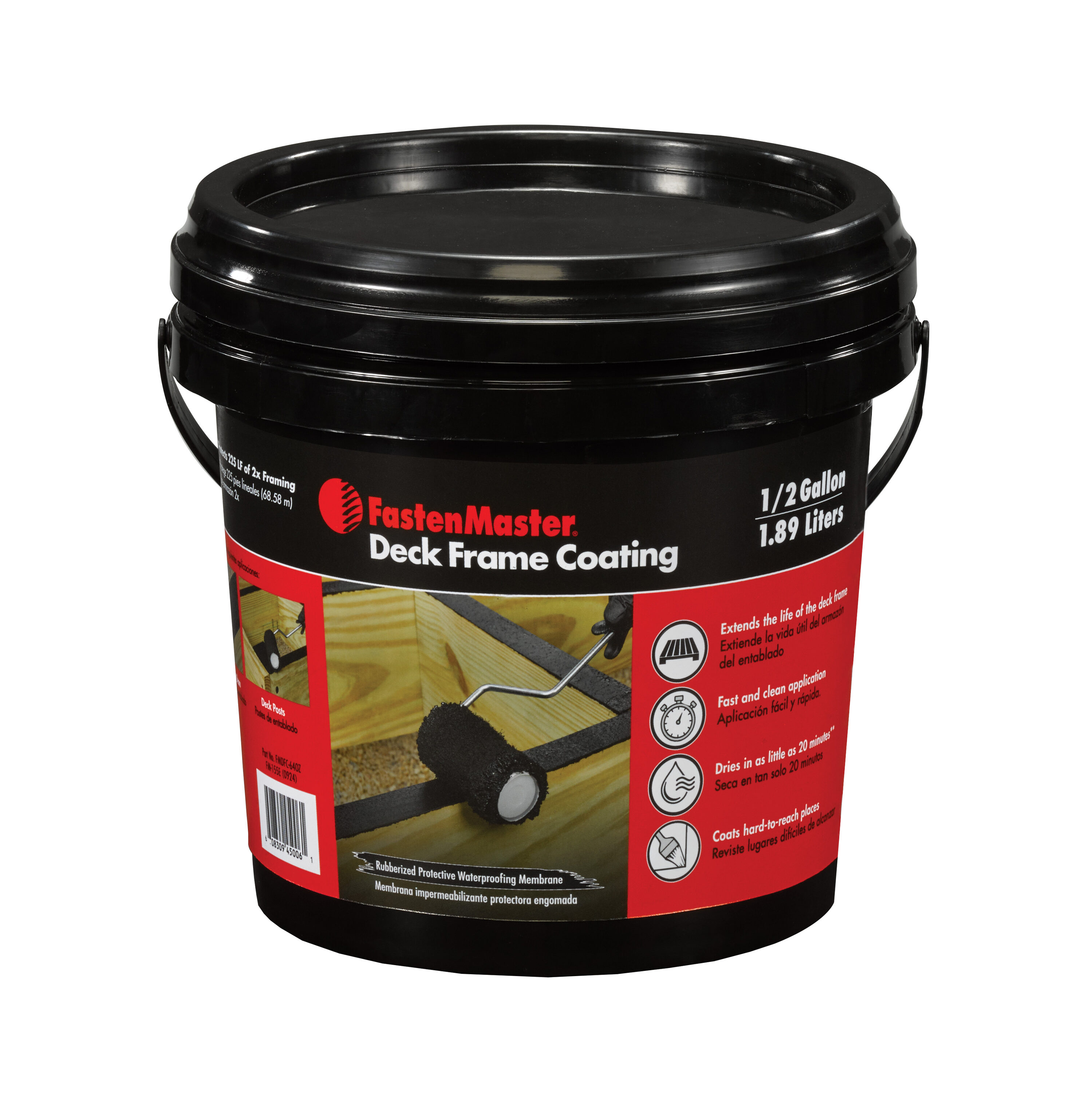 FastenMaster FMDFC-64OZ Black Matte Solid Water-based Exterior Sealer ( Half-gallon )