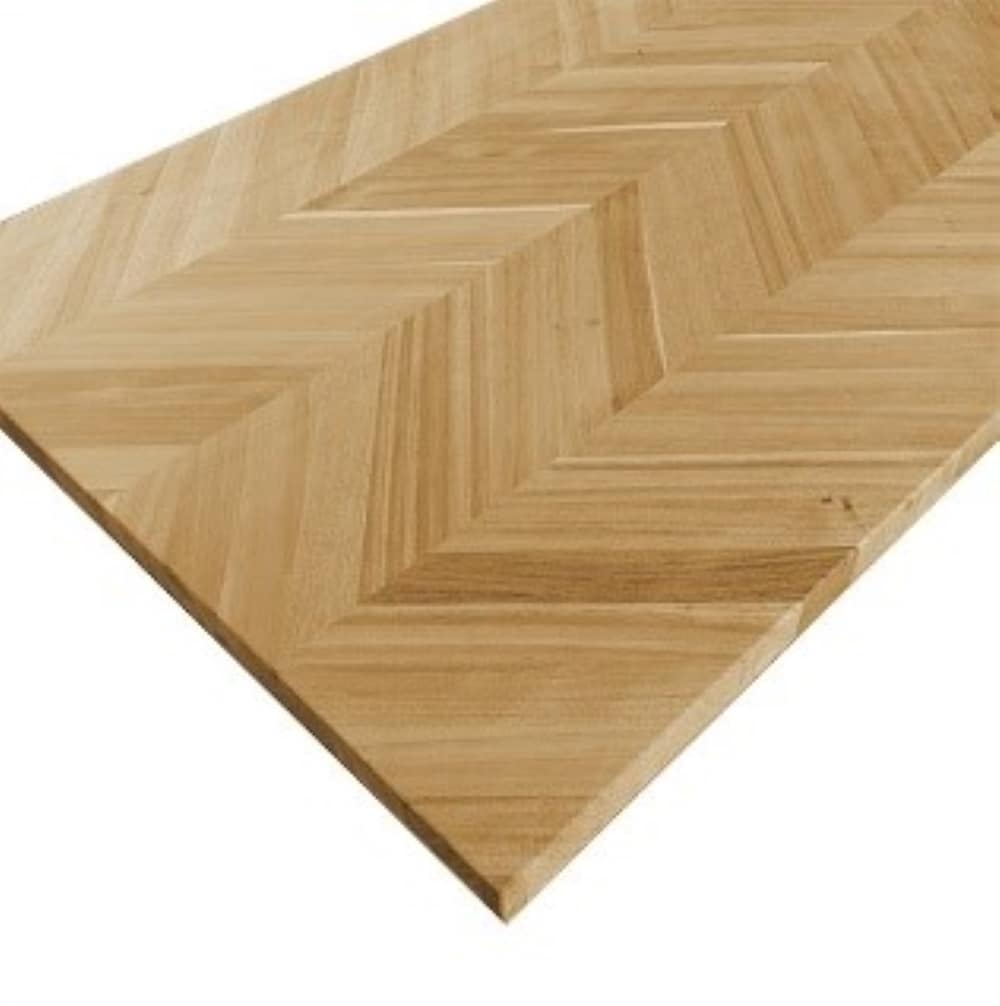 Allen Roth 8 Ft X 25 In X 15 In Natural Chevron Acacia Butcher Block Countertop At 