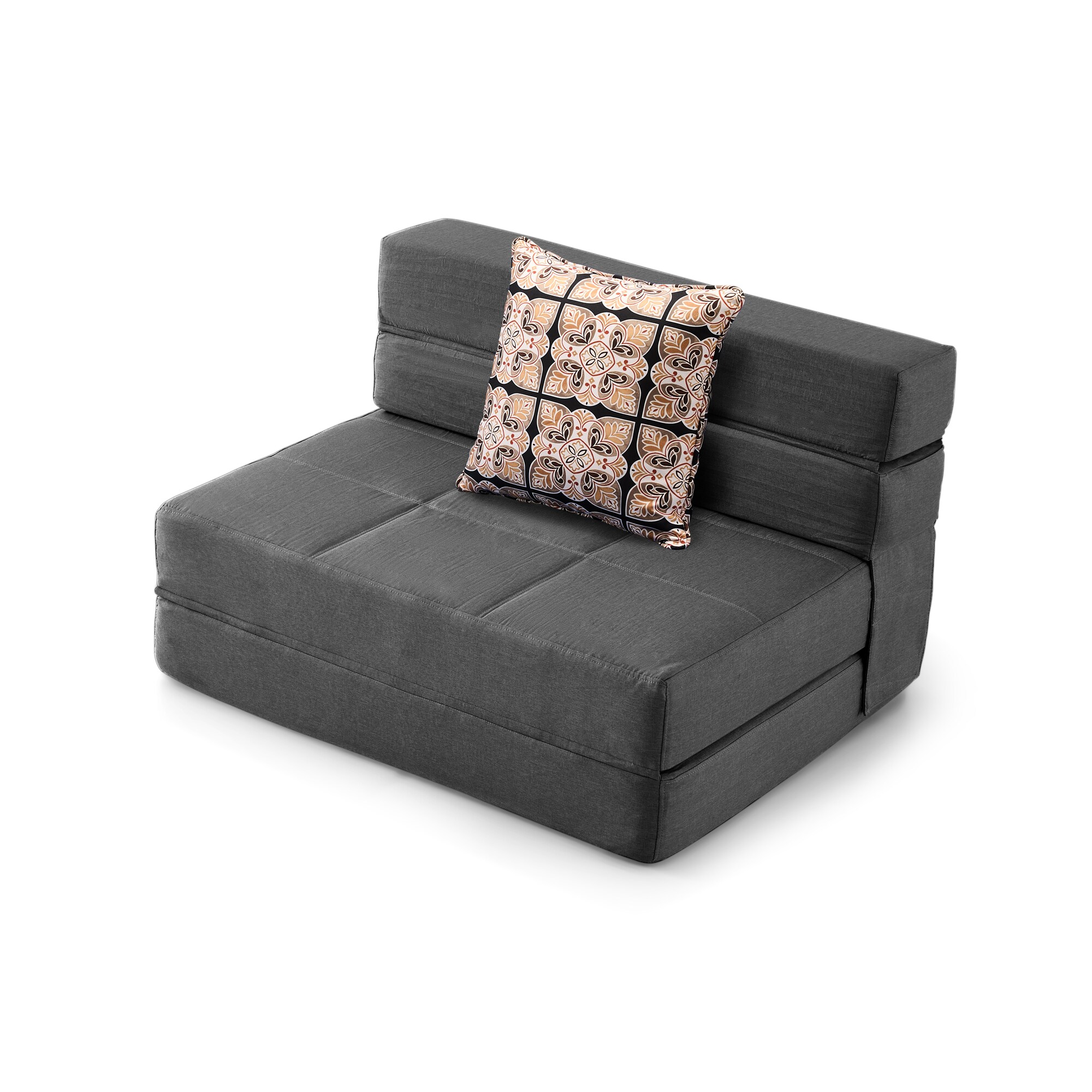 Artplan Fold Sofa Bed-Sleeper Chair with Pillow Modern Futon Sleeper Chair Guest Bed with Washable Modern Linen Cover Foldable Mattress for Living Room  Dorm Guest Use Apartment  Single Size